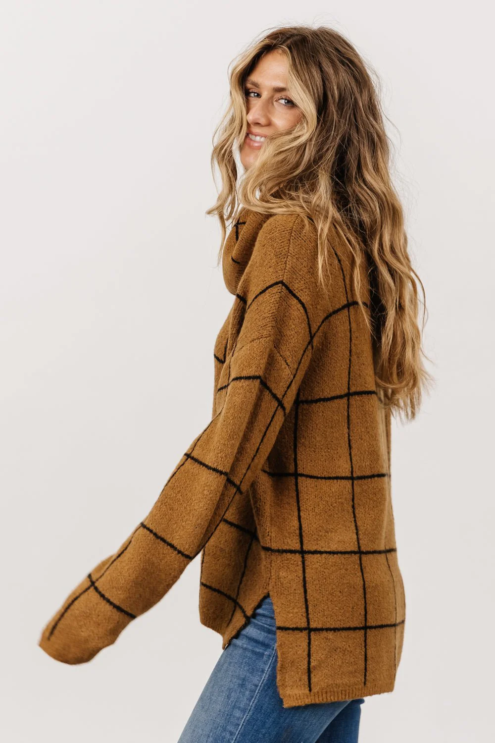 Birmingham Funnel Neck Sweater | Brown