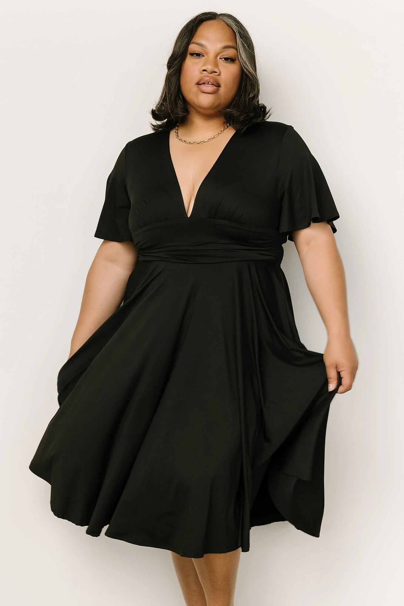 Janette Midi Dress | Black