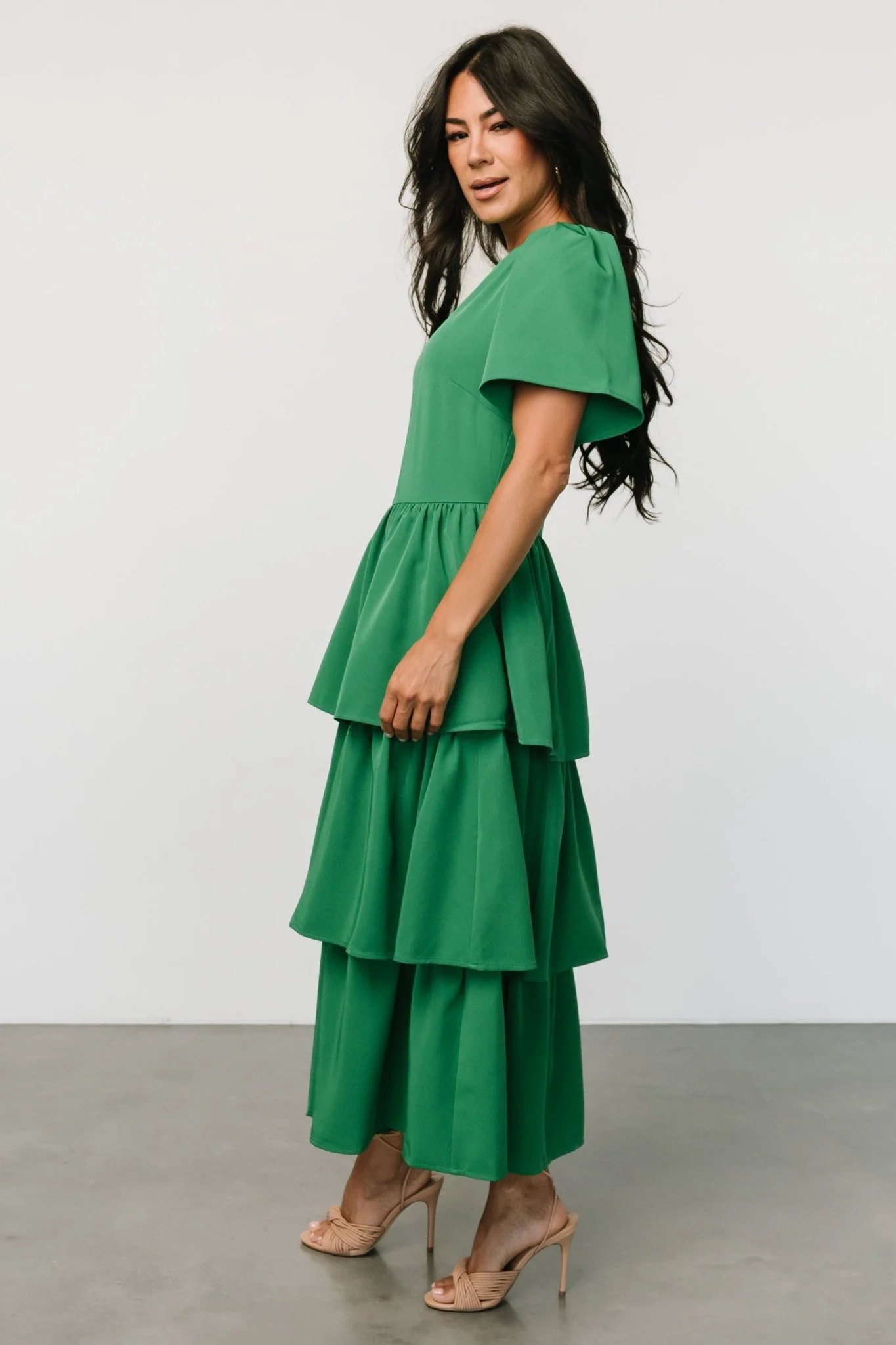 Cadenza Tiered Maxi Dress | Green