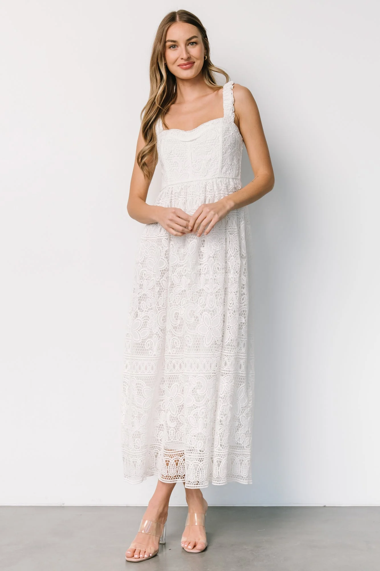 Evangeline Lace Dress | Off White