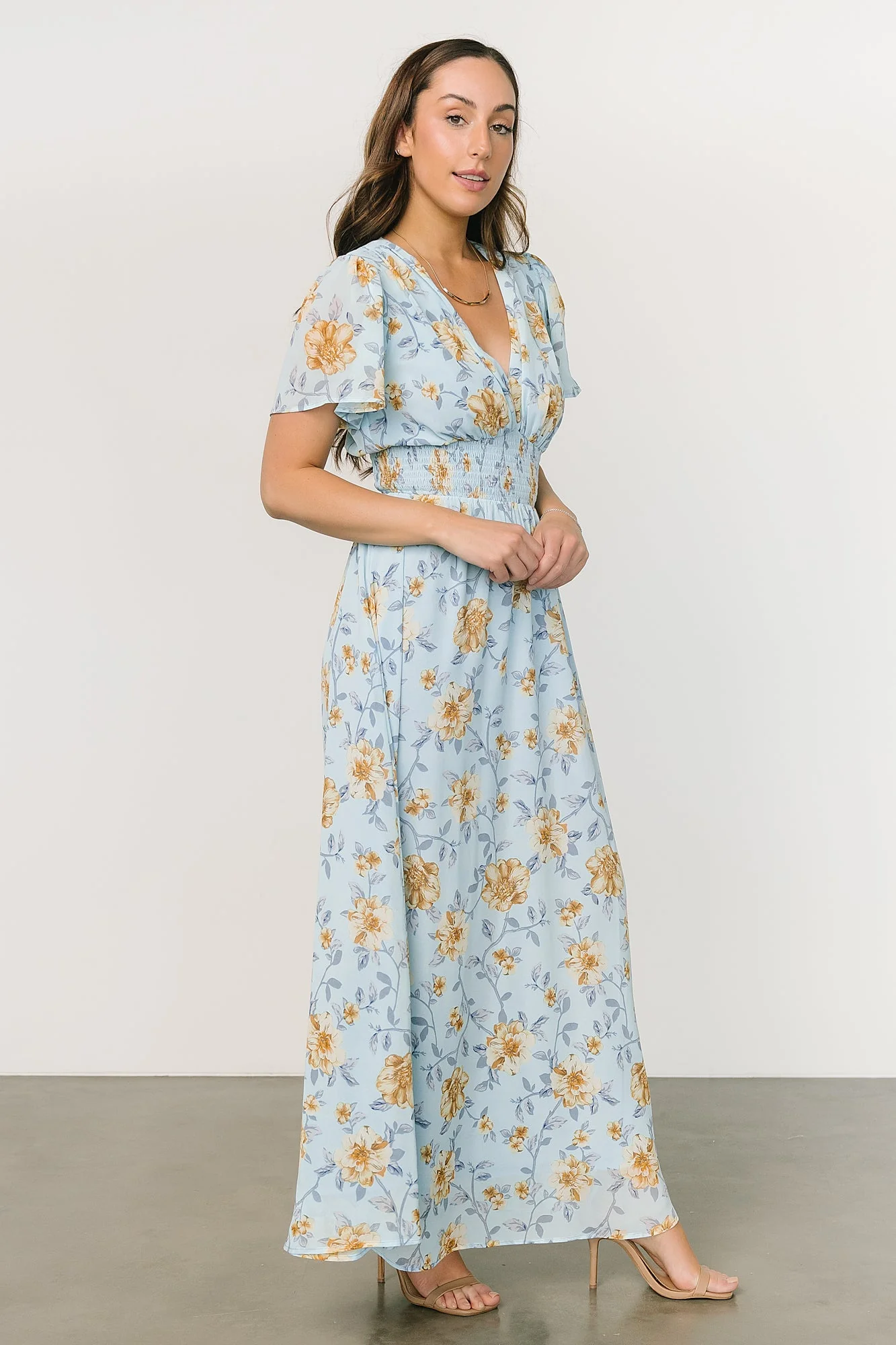 Birdie Maxi Dress | Light Blue Floral
