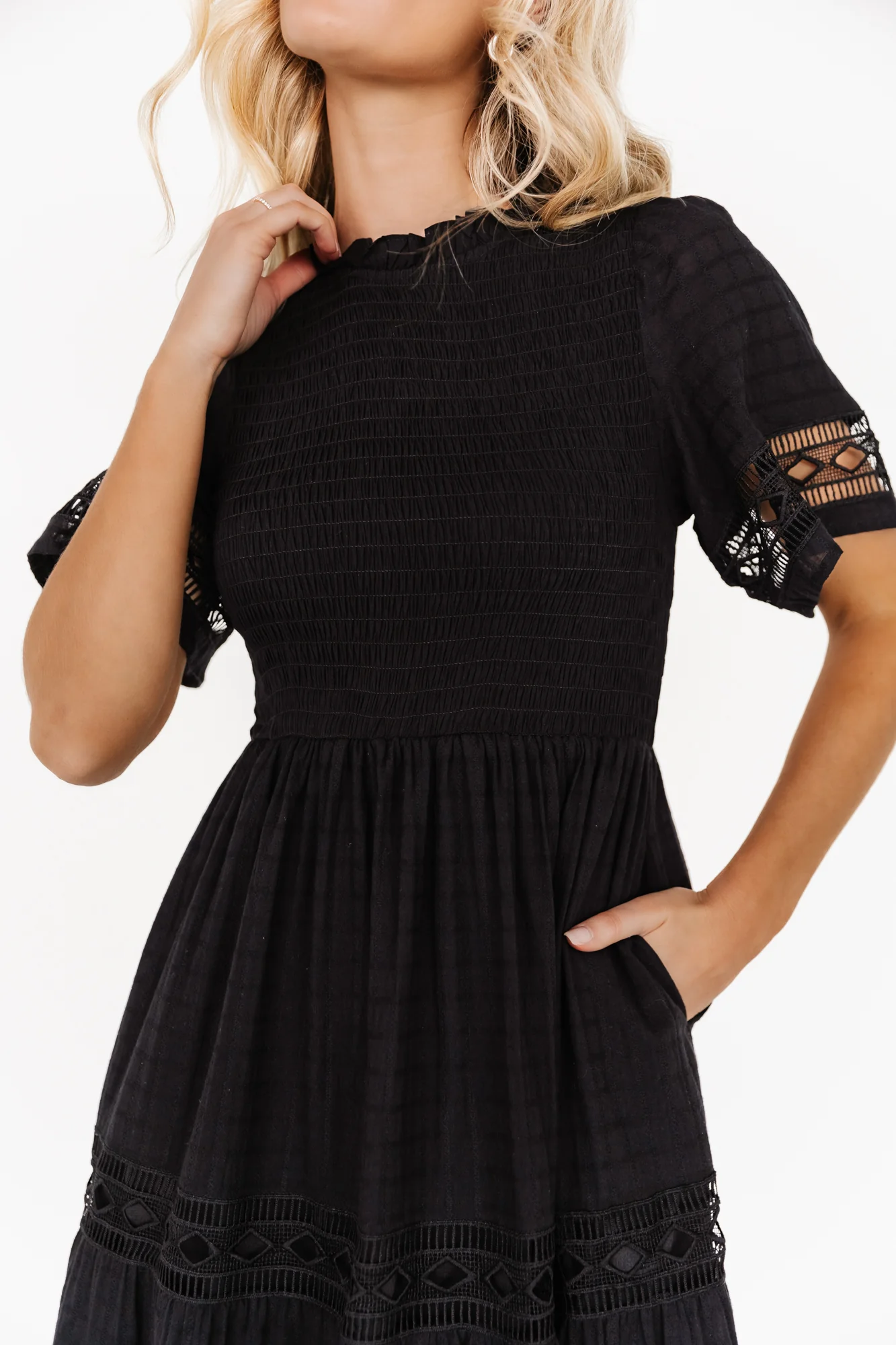 Loveland Geo Lace Maxi Dress | Black