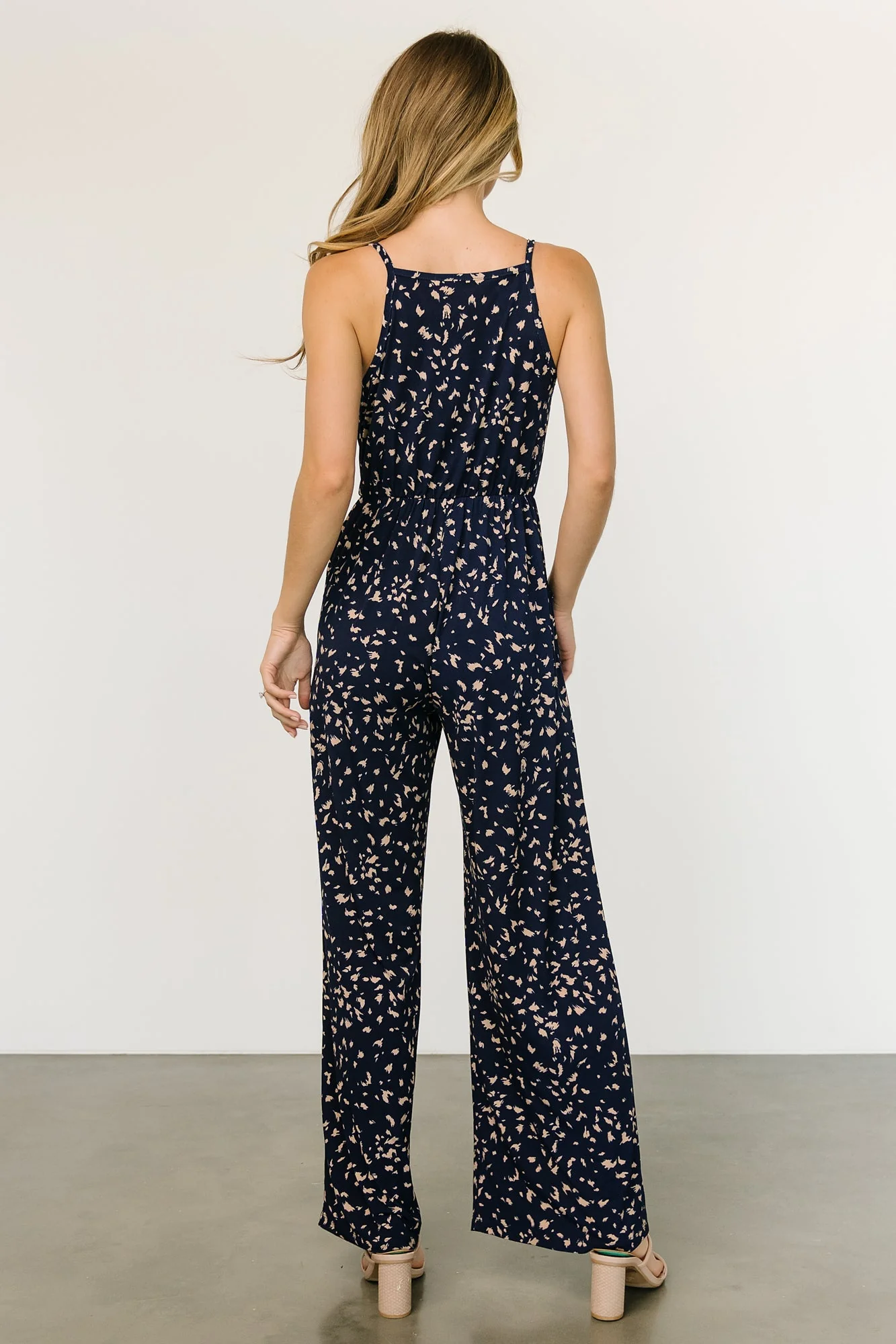 Sade Jumpsuit | Navy Print