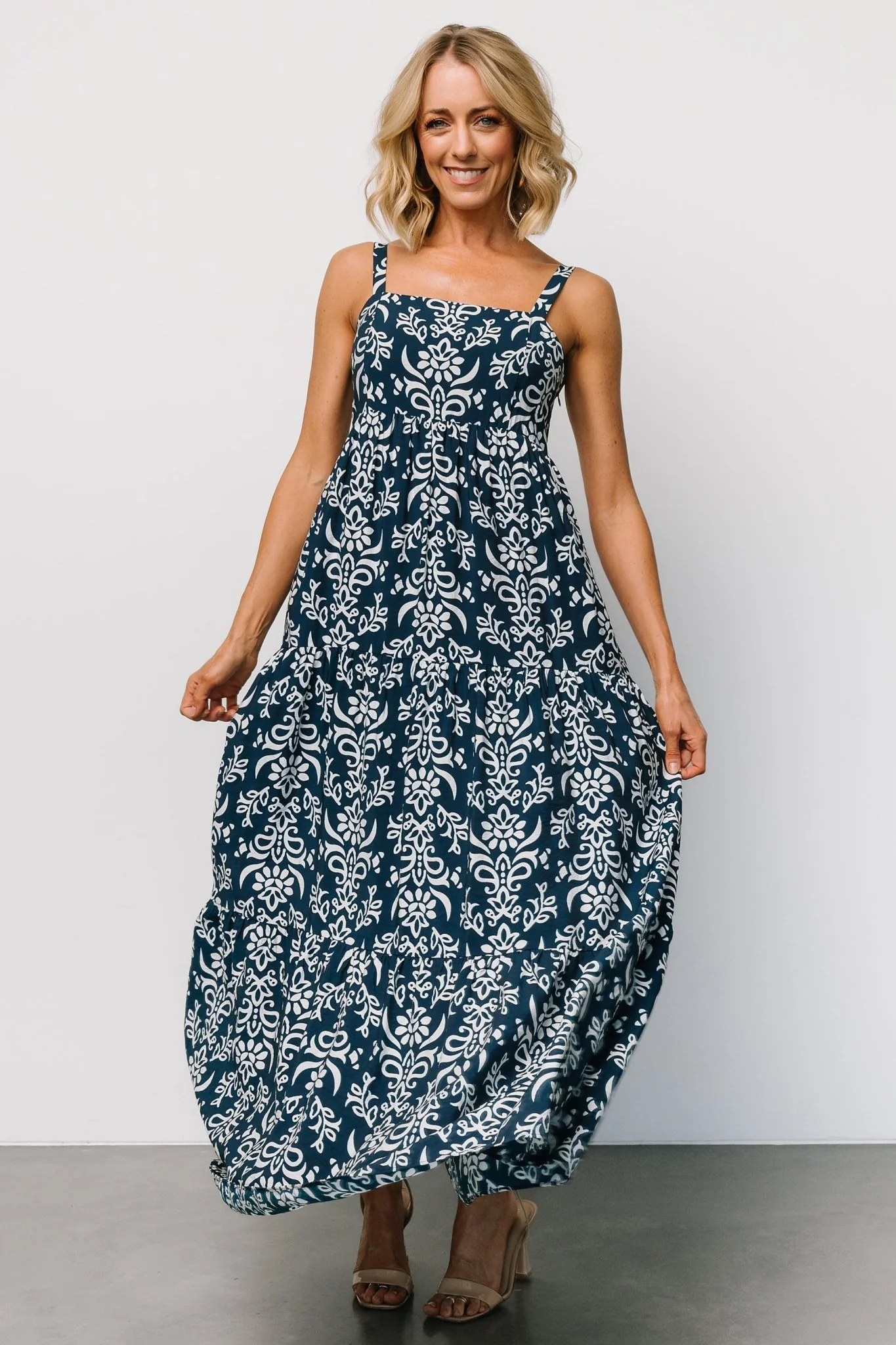Oceanside Maxi Dress | Navy Print