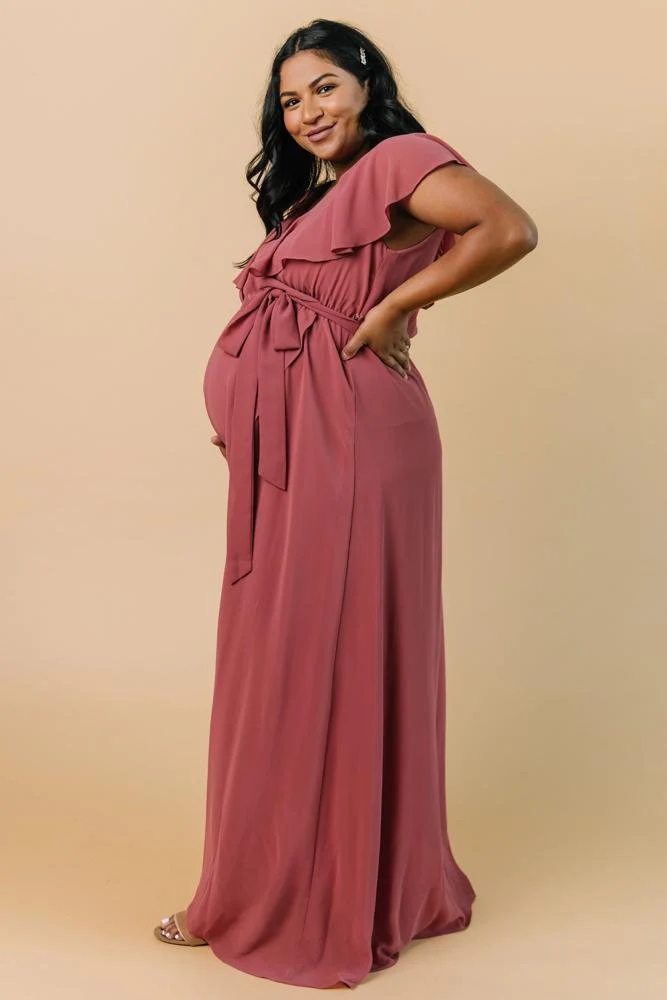 Katya Ruffle Maxi Dress | Rosewood