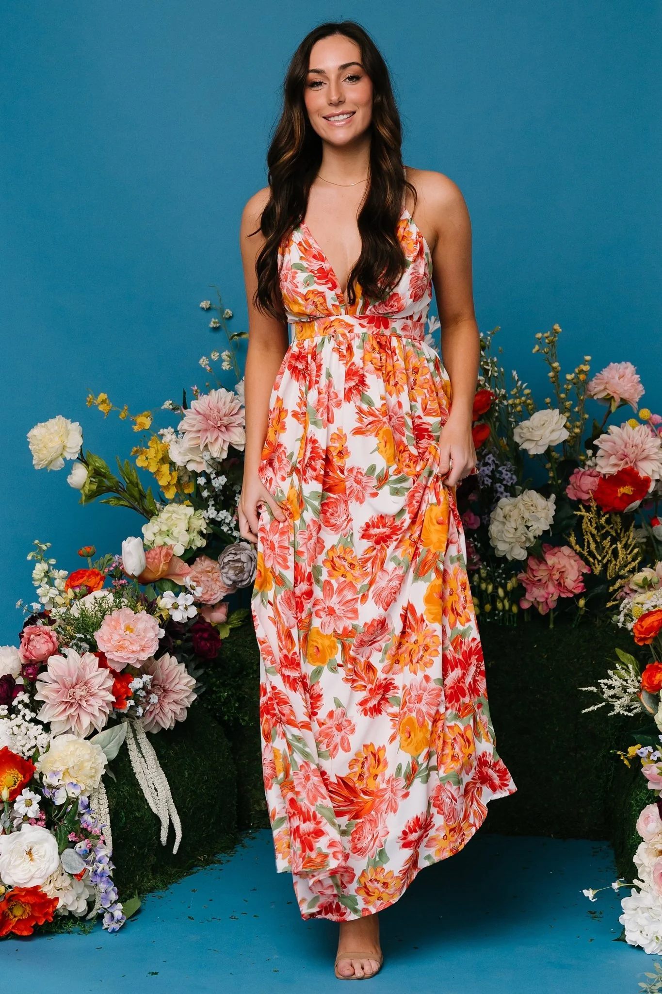 Miramar Maxi Dress | Off White Floral