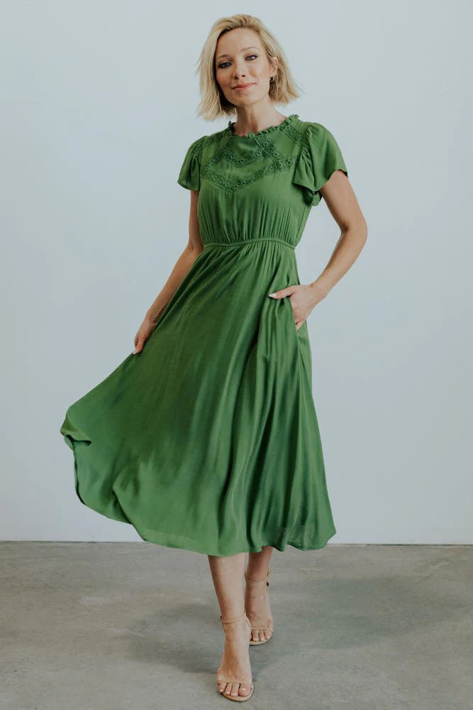 Prestyn Midi Dress | Green
