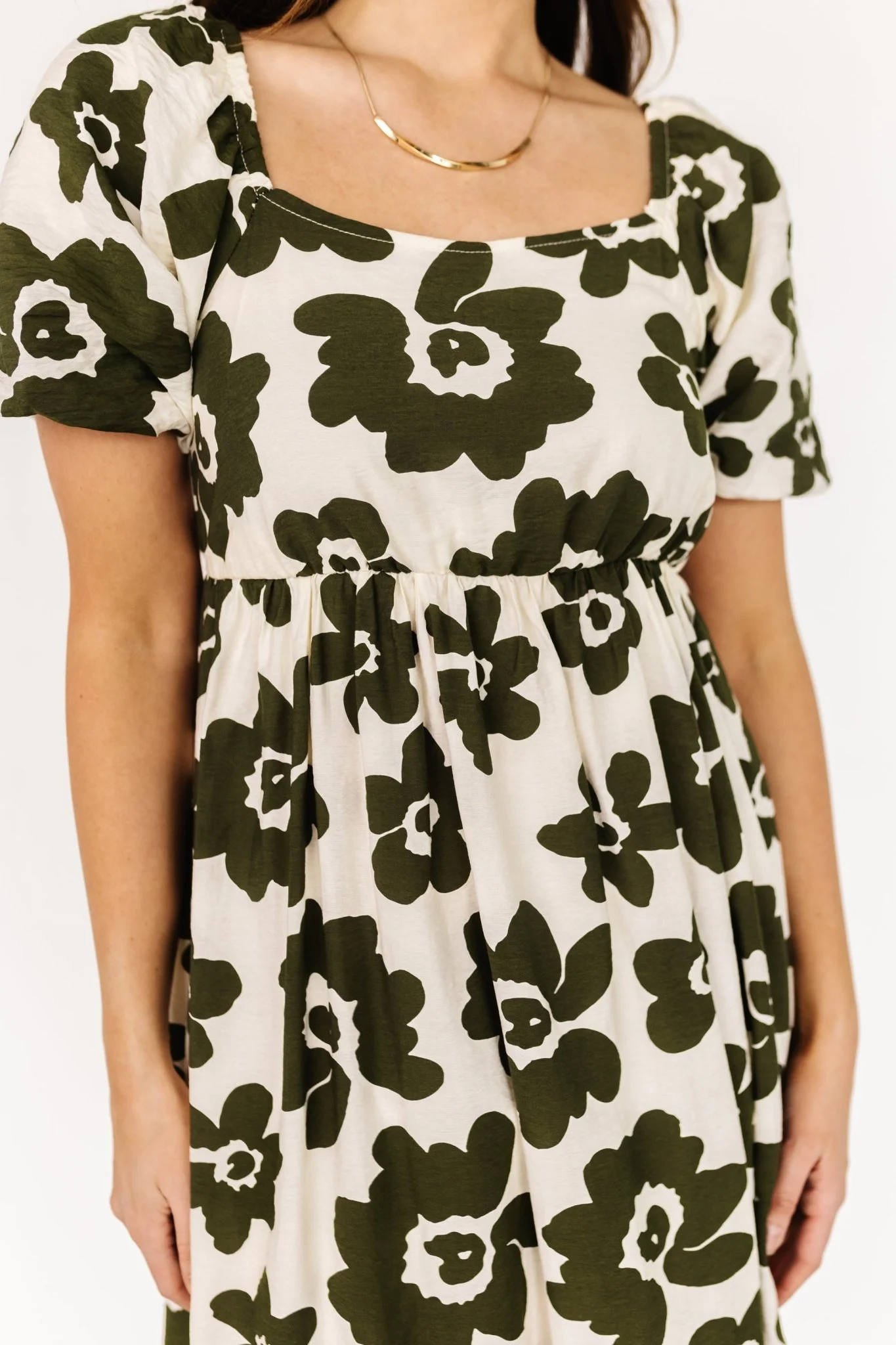 Kasey Maxi Dress | Olive + Ivory Print