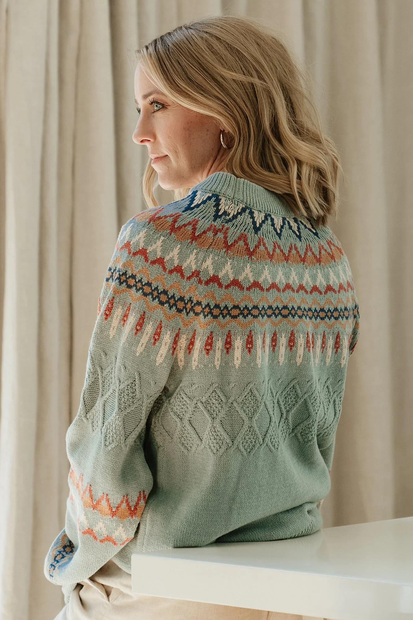 Anders Knit Sweater | Blue Multi