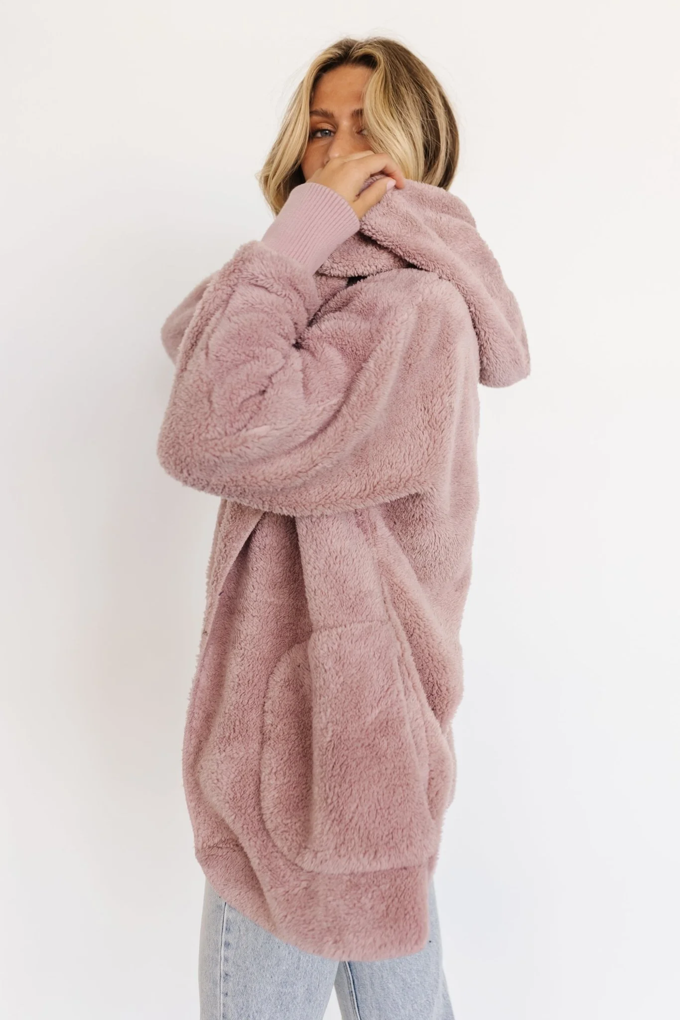 Melrose Teddy Jacket | Dusty Lilac