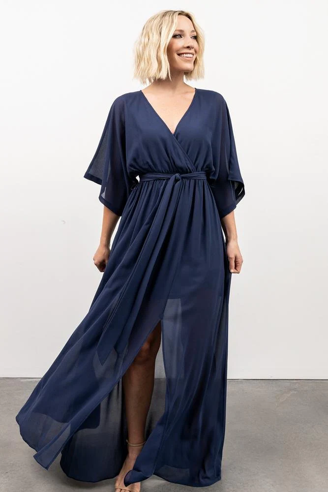 Kia Kimono Maxi Dress | Navy
