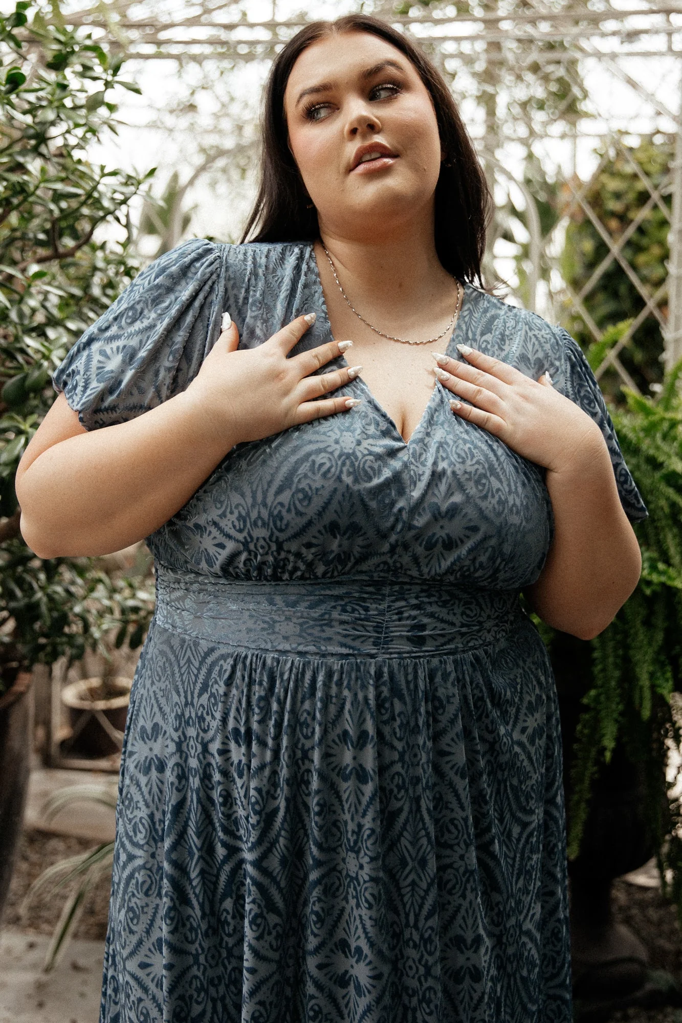 Leslie Velvet Maxi Dress | Blue