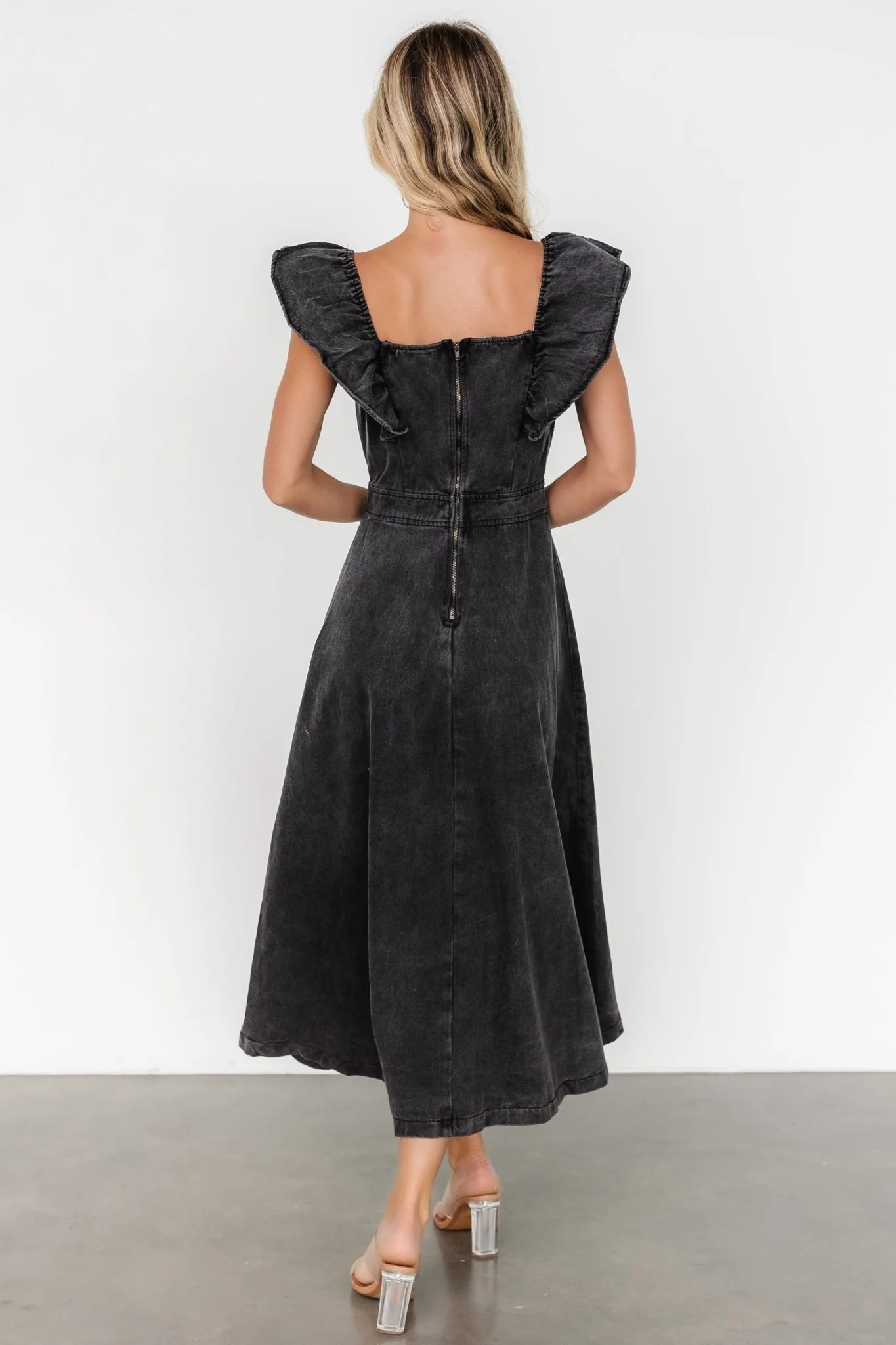 Phoenix Denim Dress | Black