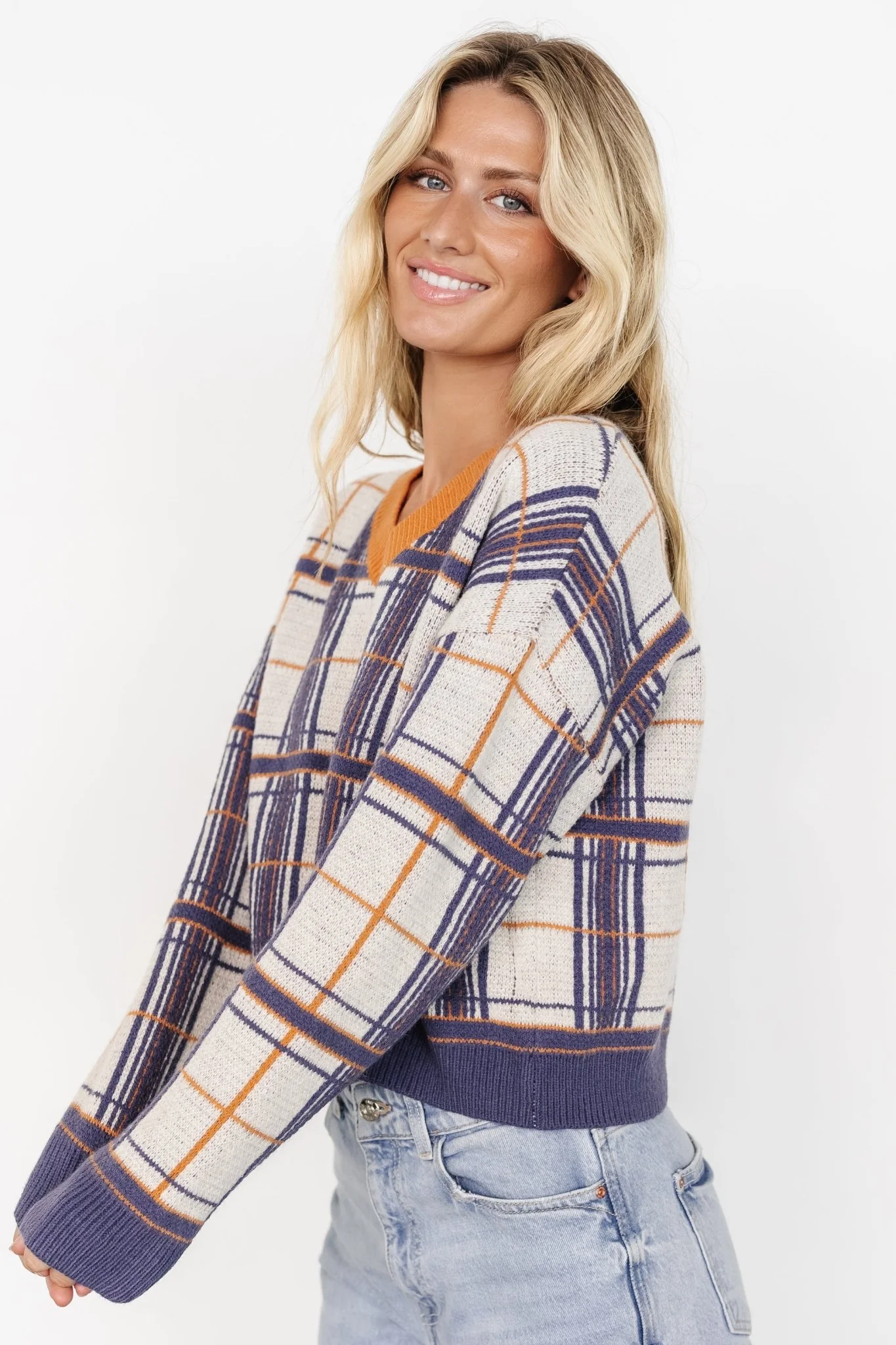 Verbier Sweater | Blue + Orange