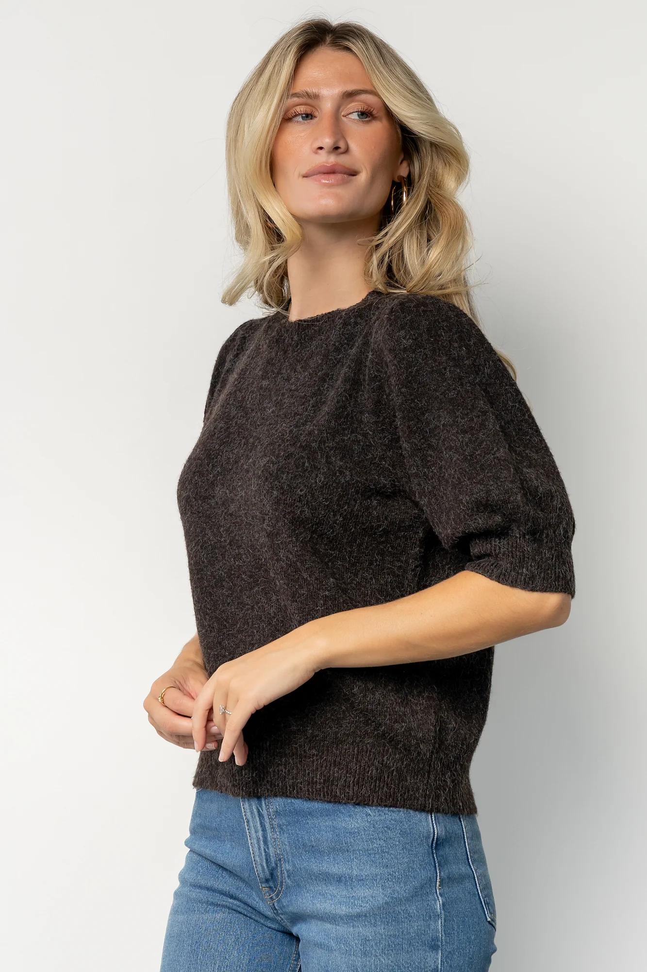 Keira Sweater Top | Dark Brown