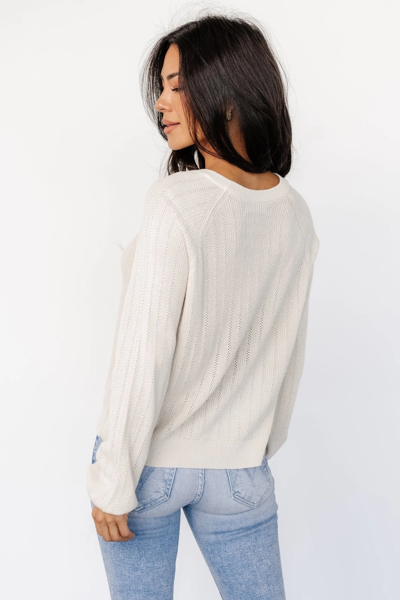 Alix Knit Sweater Top | Natural