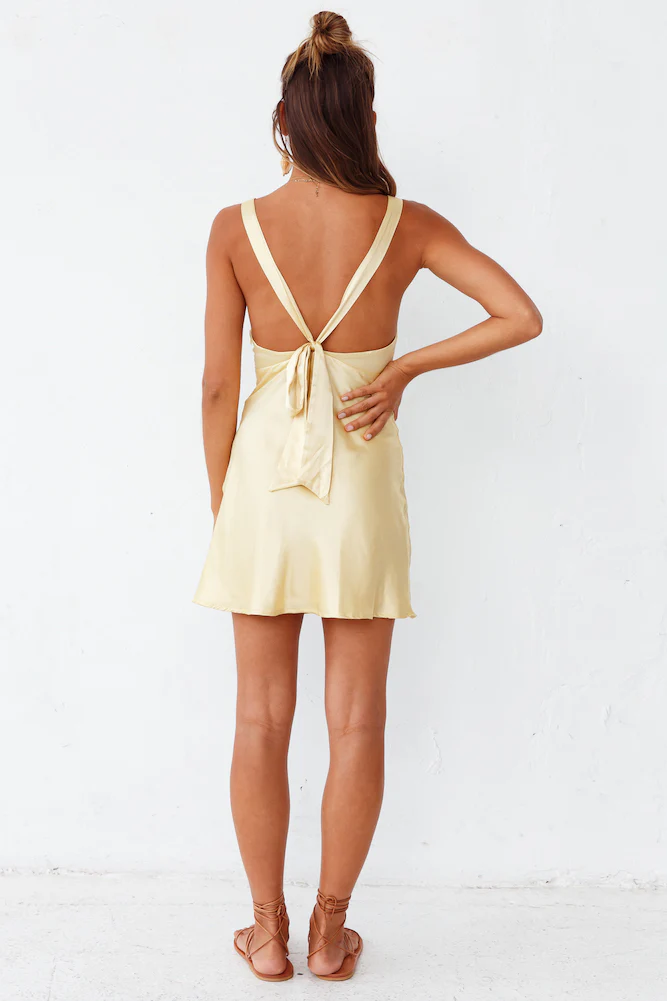 HELLO MOLLY Night In Cabana Dress Yellow