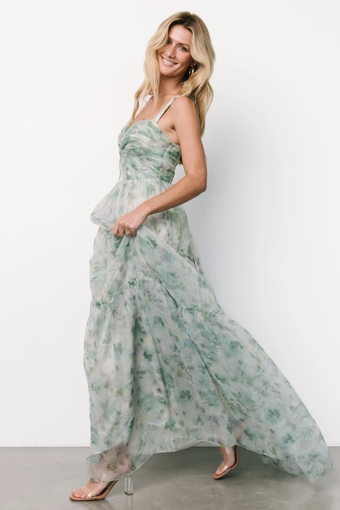 Sinclair Sweetheart Gown | Green Floral