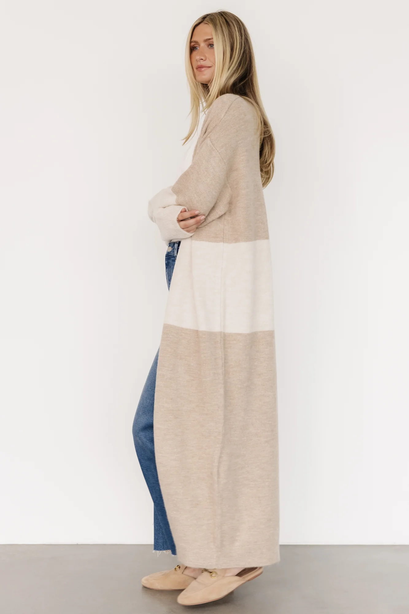 Thea Duster Cardigan | Natural + Ivory