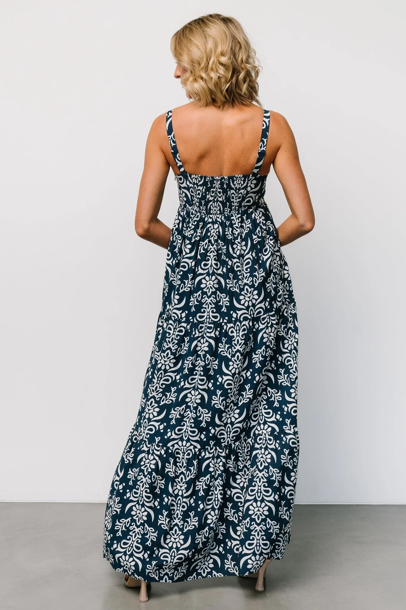 Oceanside Maxi Dress | Navy Print