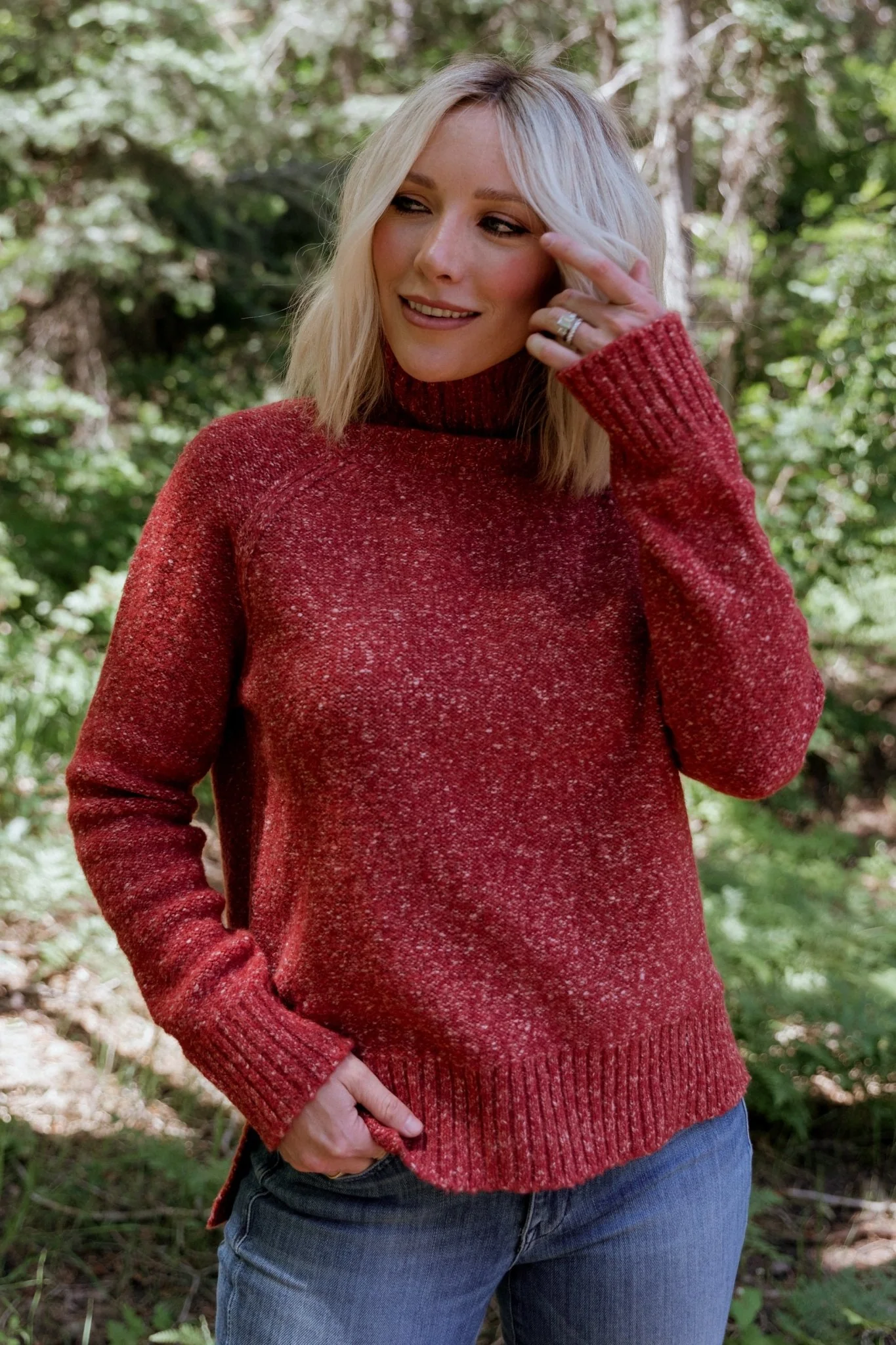 Oaklynn Turtleneck Sweater | Heather Rust