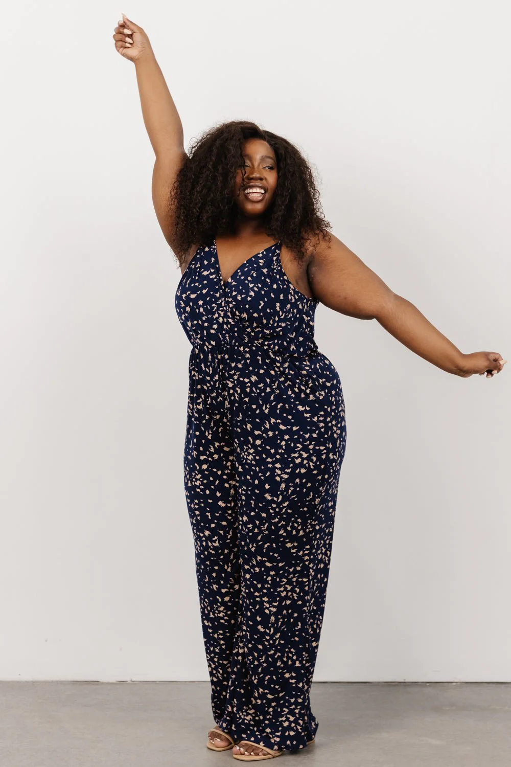 Sade Jumpsuit | Navy Print