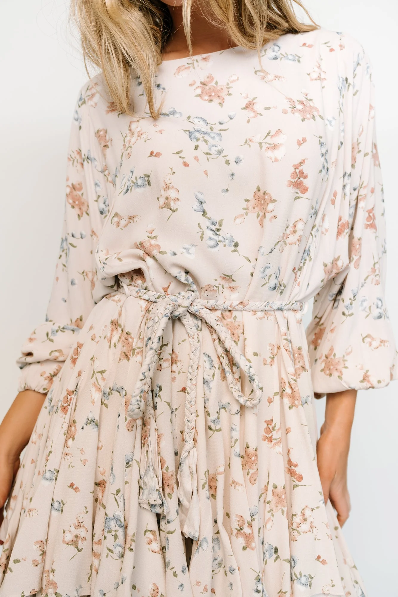 Galia Mini Dress | Beige Floral