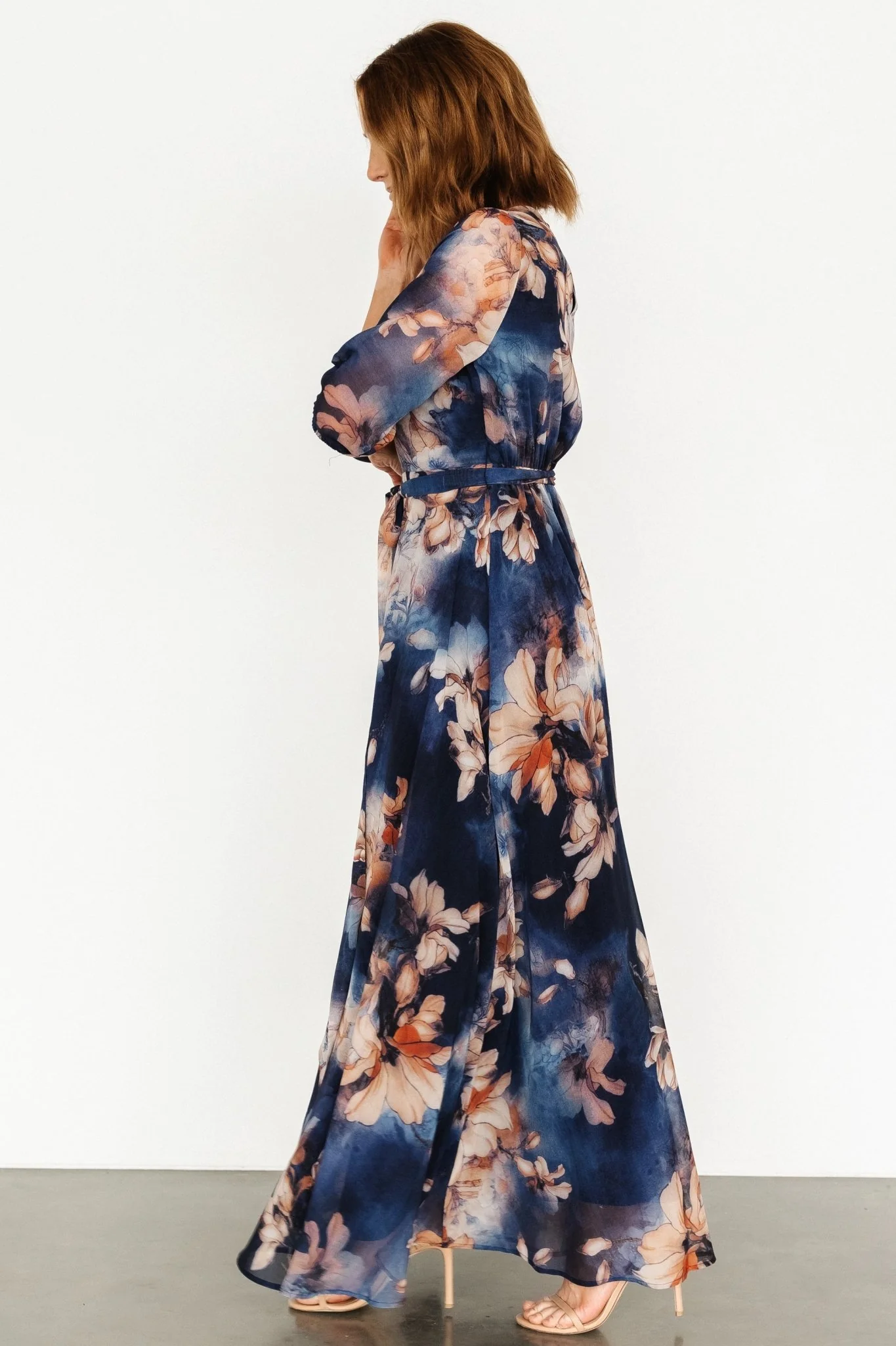 Rebecca Maxi Dress | Dark Blue Floral