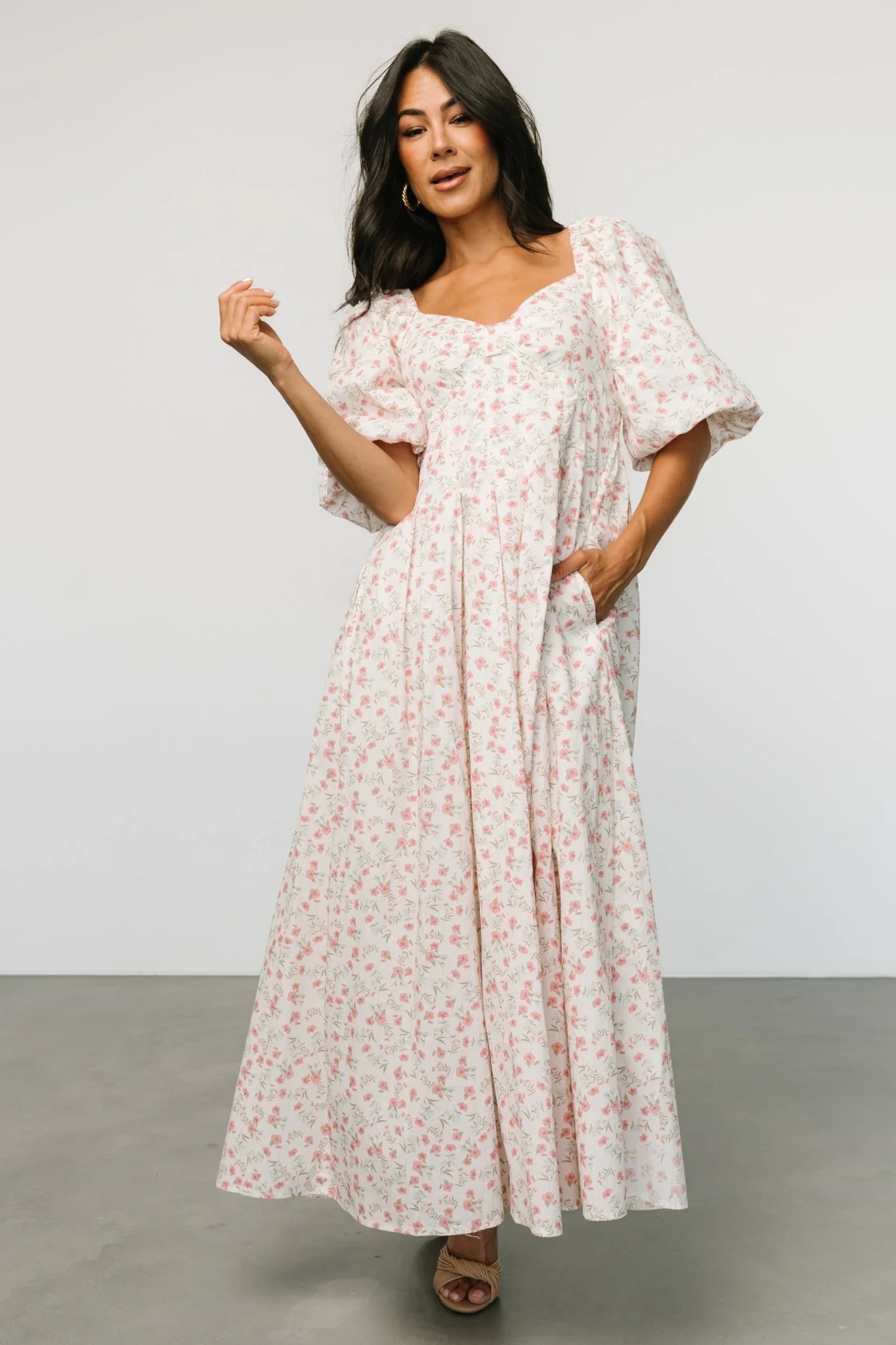Marguerite Maxi Dress | Cream Floral