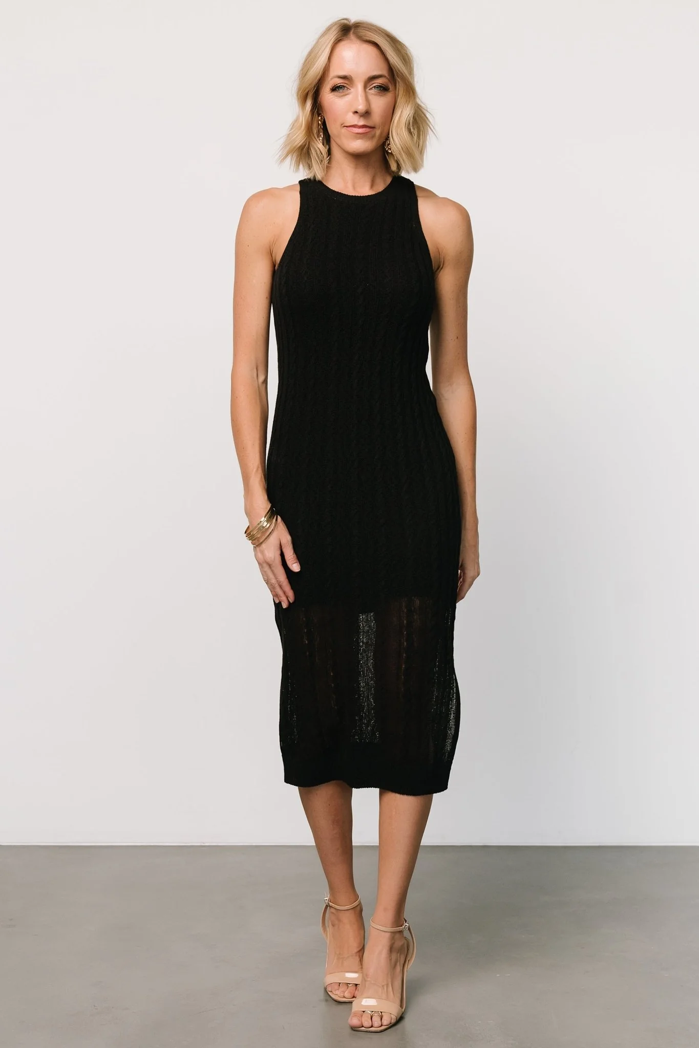 Nalani Knit Tank Dress | Black