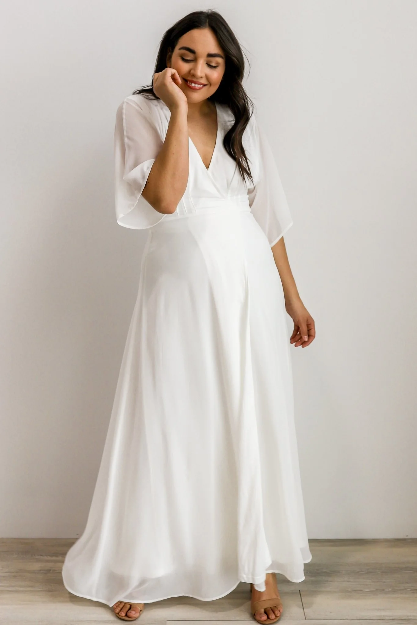 Lilly Wrap Maxi Dress | Off White