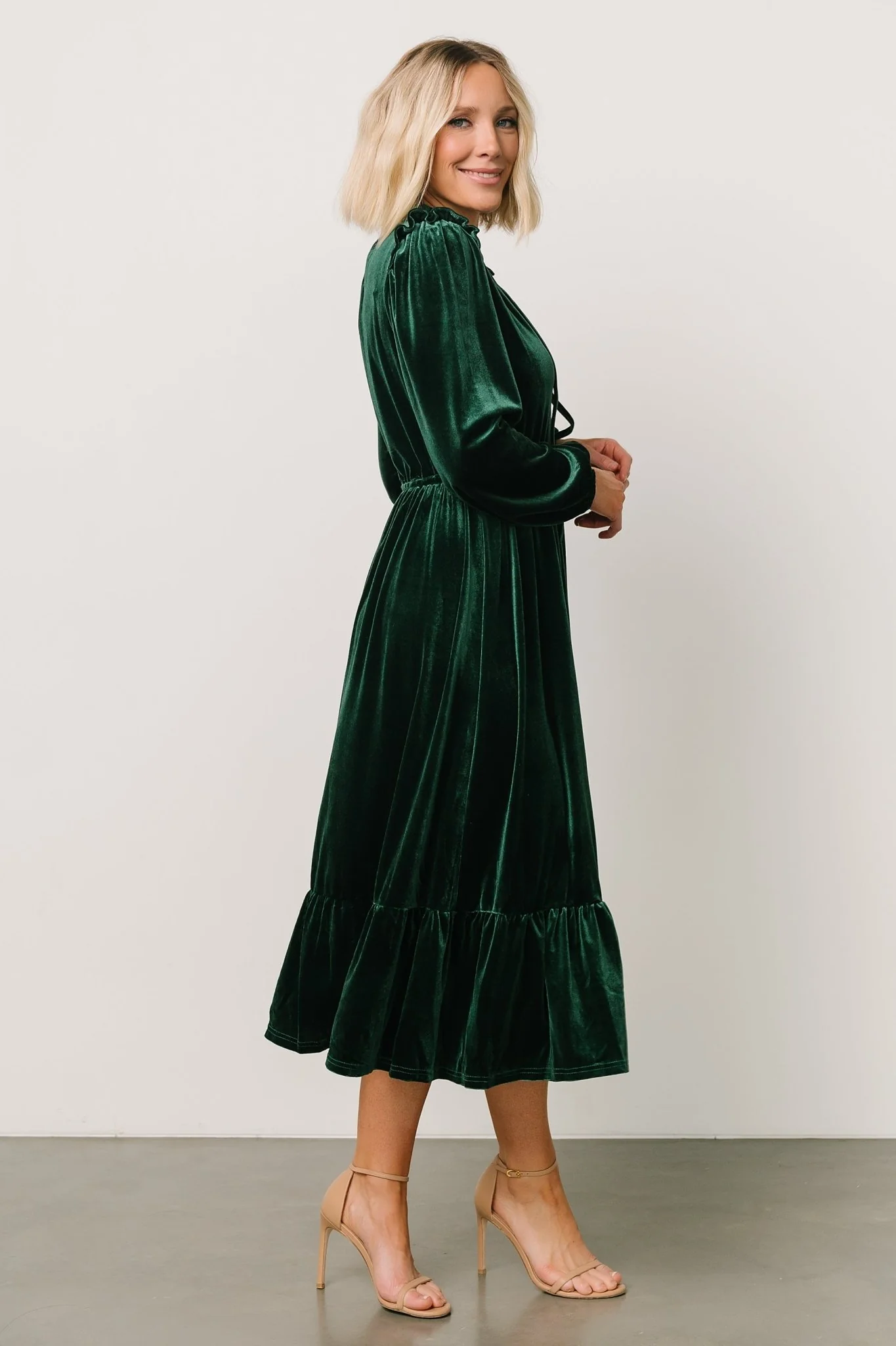 Amadora Velvet Dress | Green