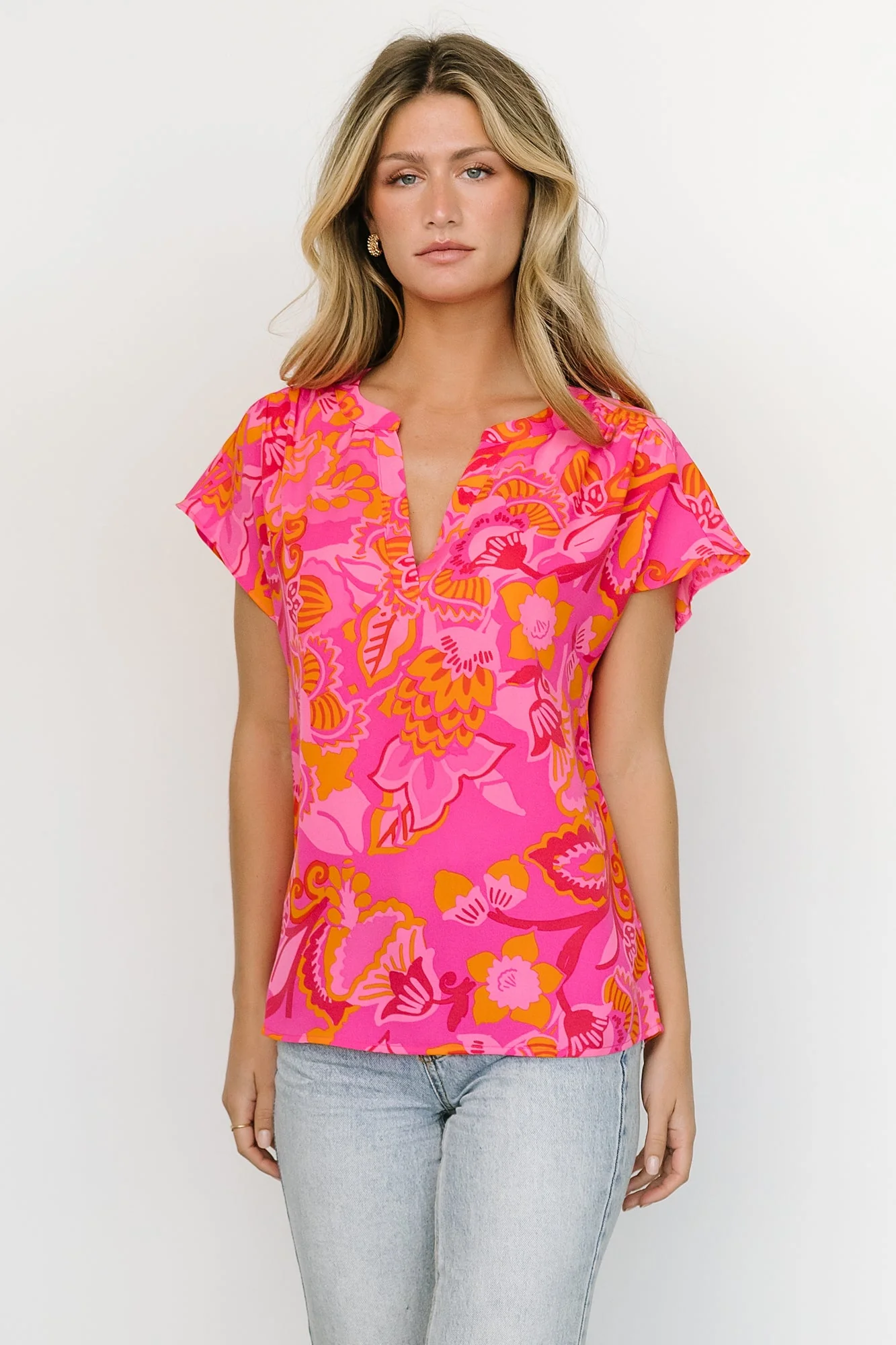 Macey Top |  Pink Multi