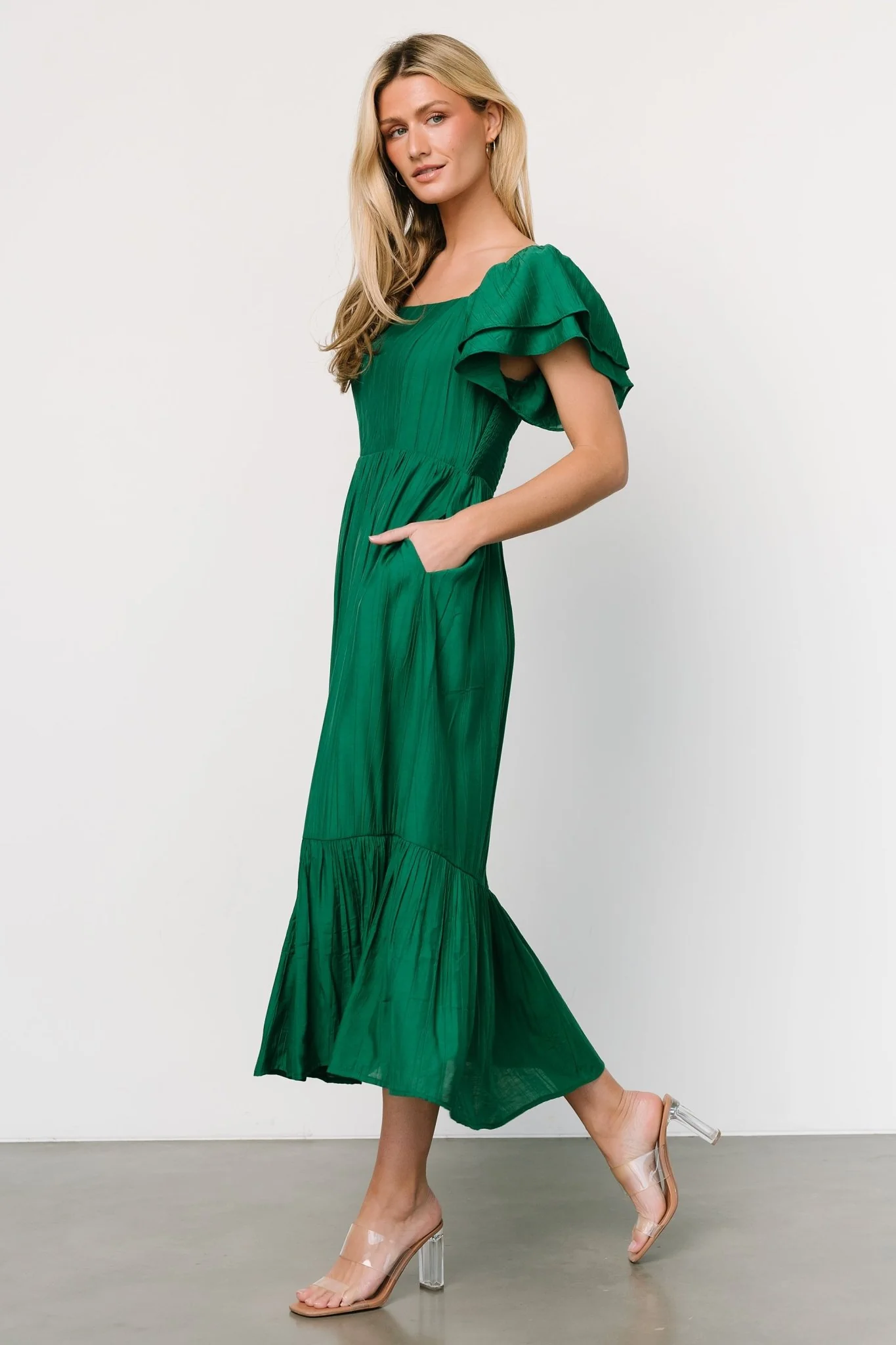 Buttercup Midi Dress | Evergreen