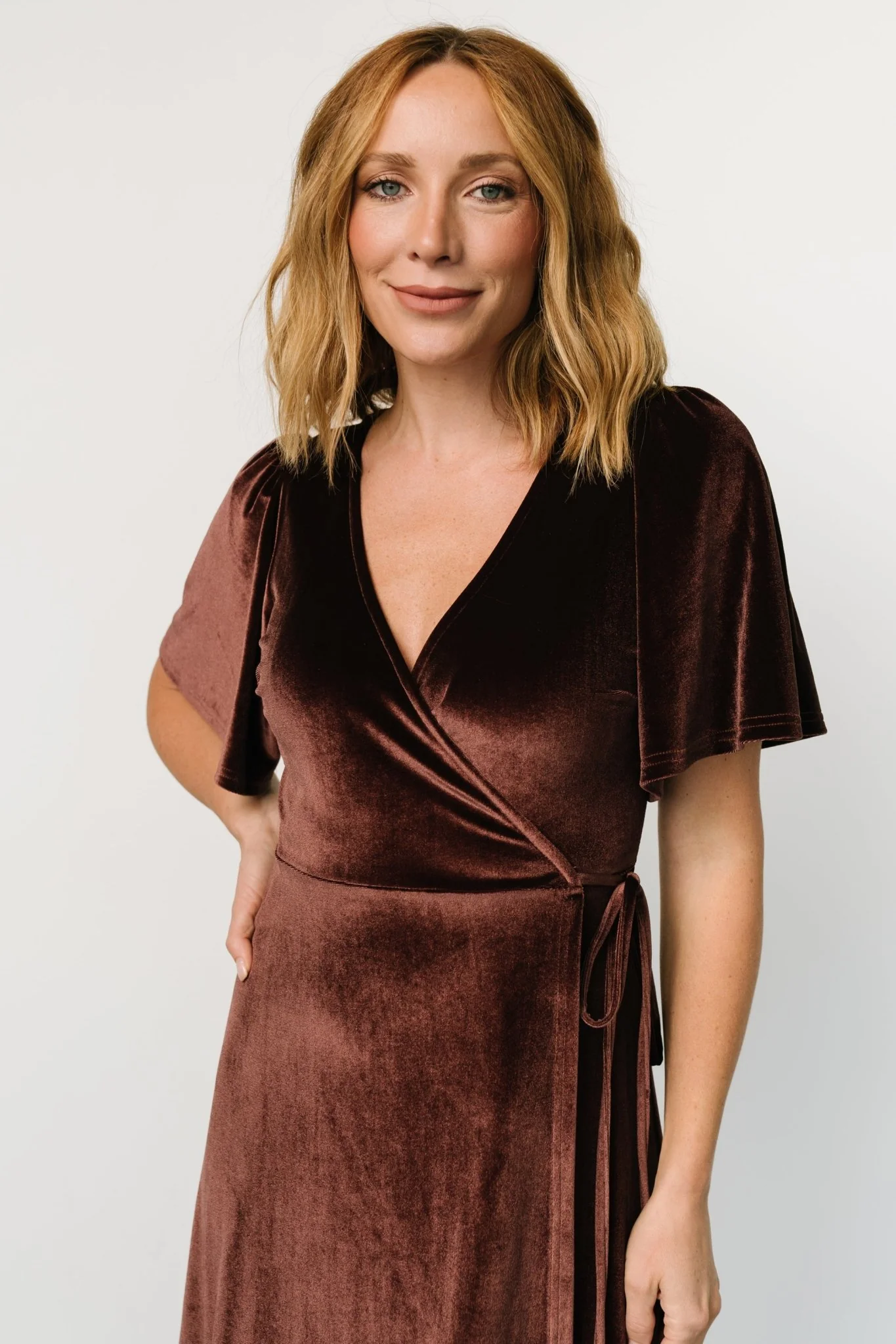 Katelyn Velvet Maxi Wrap Dress | Clove