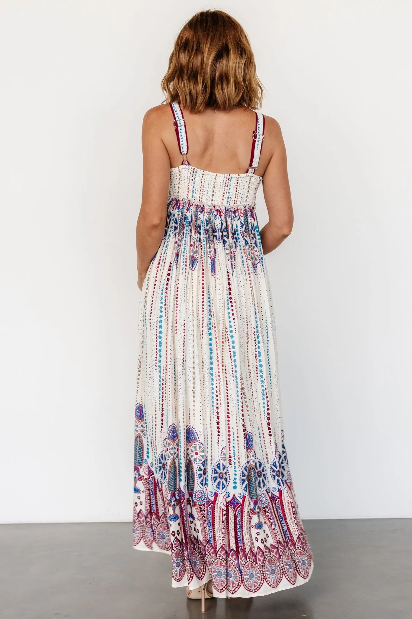 Ivania Tank Maxi Dress | Cream Multi