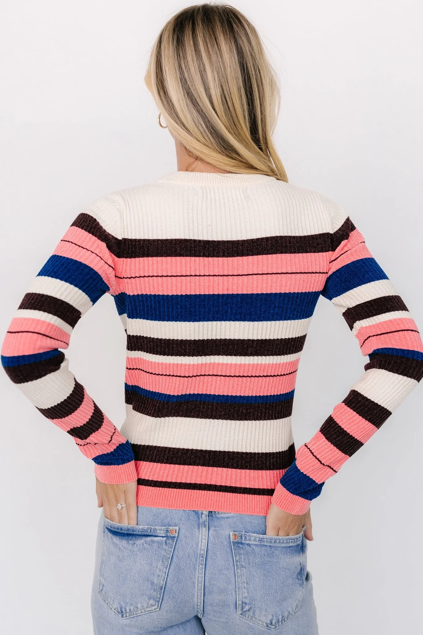 Milwaukee Striped Sweater | Coral Multi