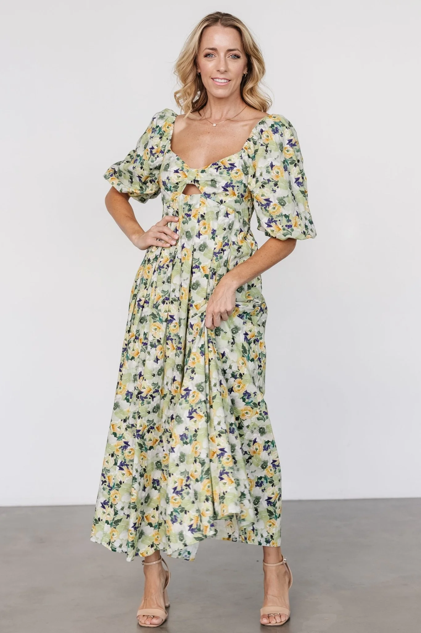Brielle Maxi Dress | Green Floral