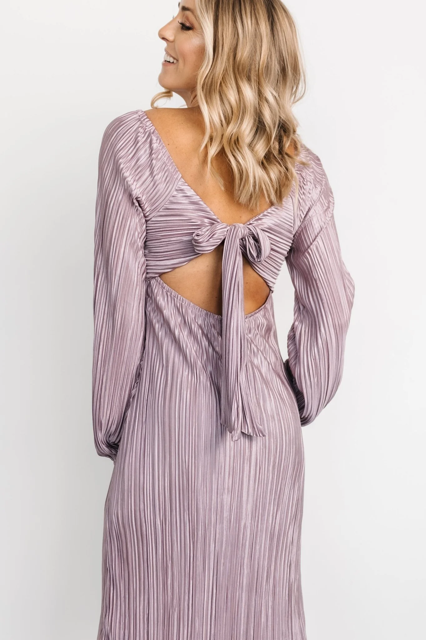 Amani Pleated Midi Dress | Lilac