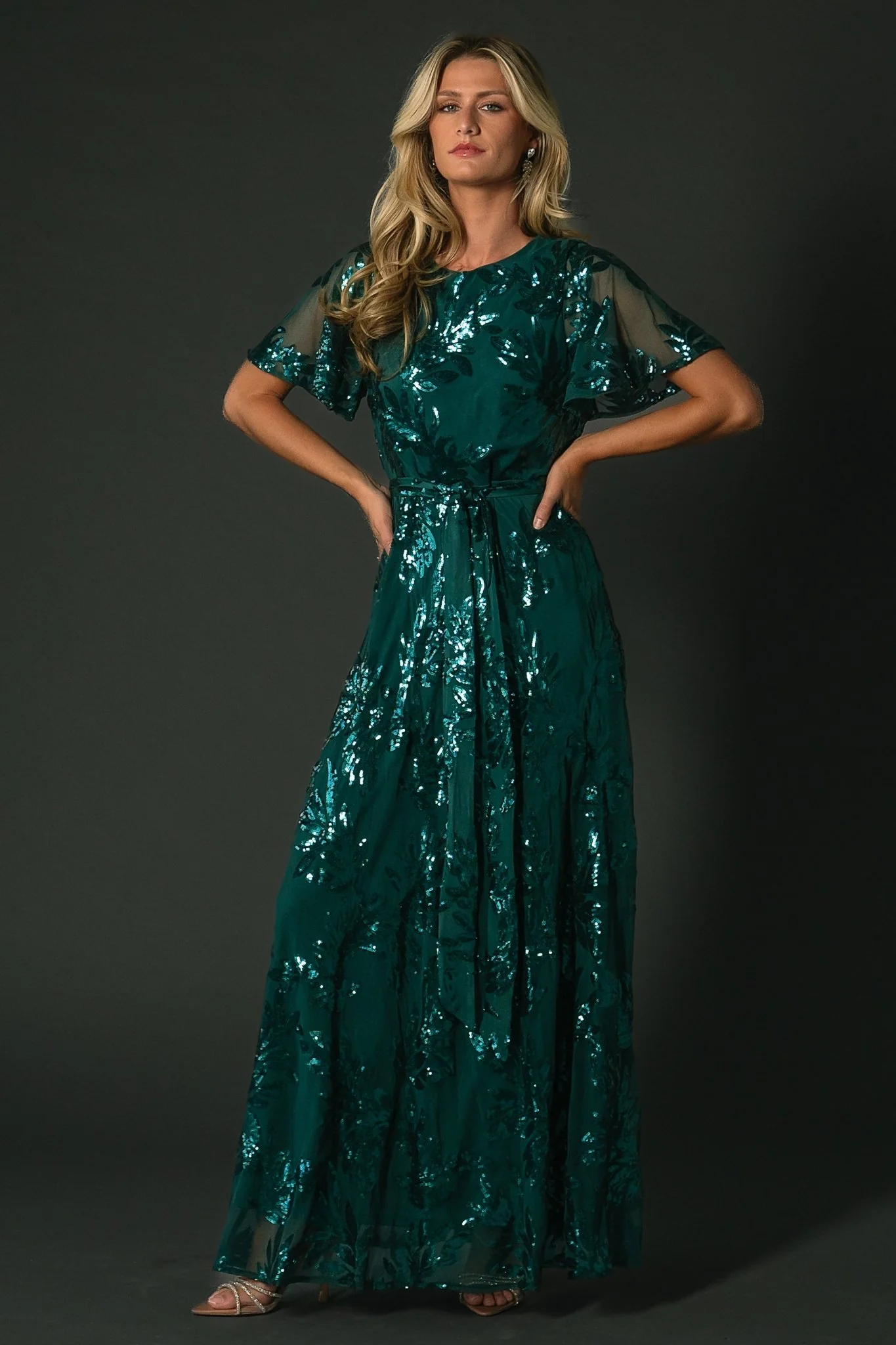 Muse Sequin Maxi Dress | Emerald