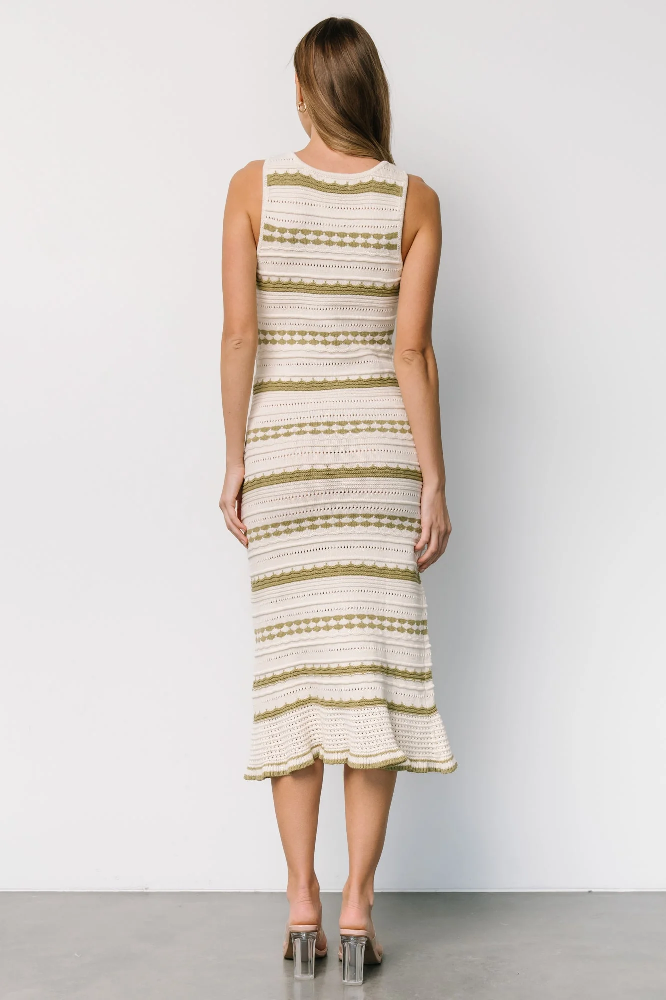 Nicolette Pointelle Dress | Cream + Sage