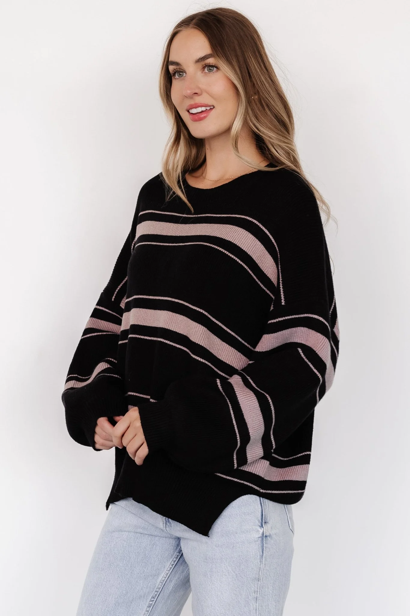 Charlie Striped Sweater | Black