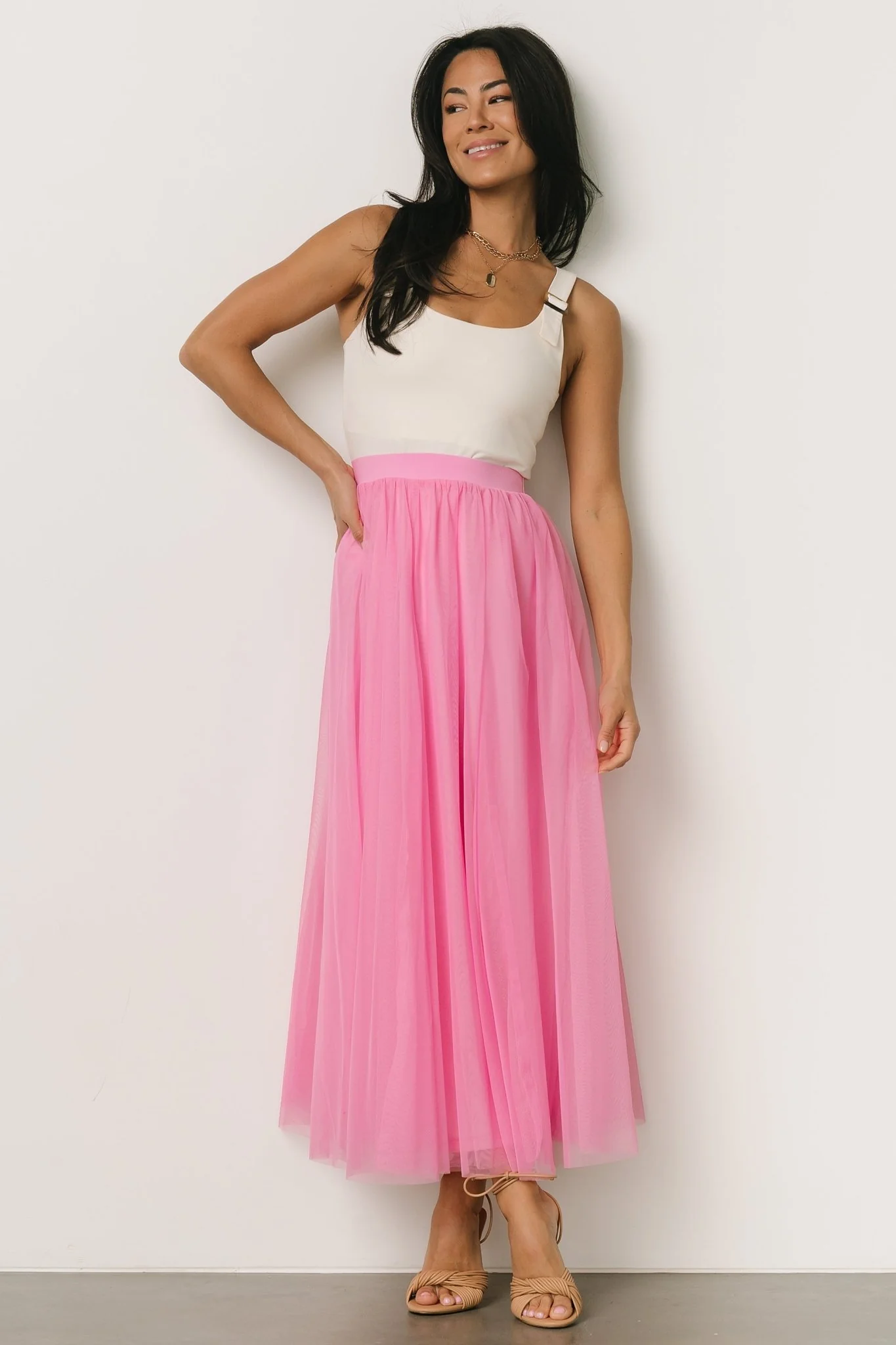 Mila Tulle Skirt | Taffy Pink
