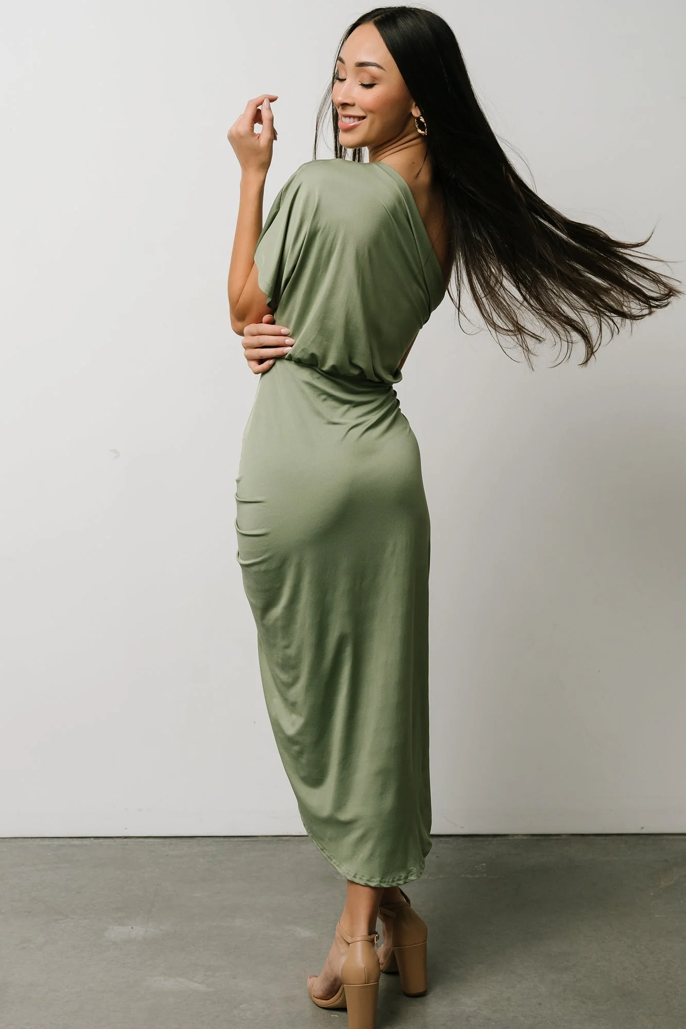 Addison Midi Dress | Dusty Sage