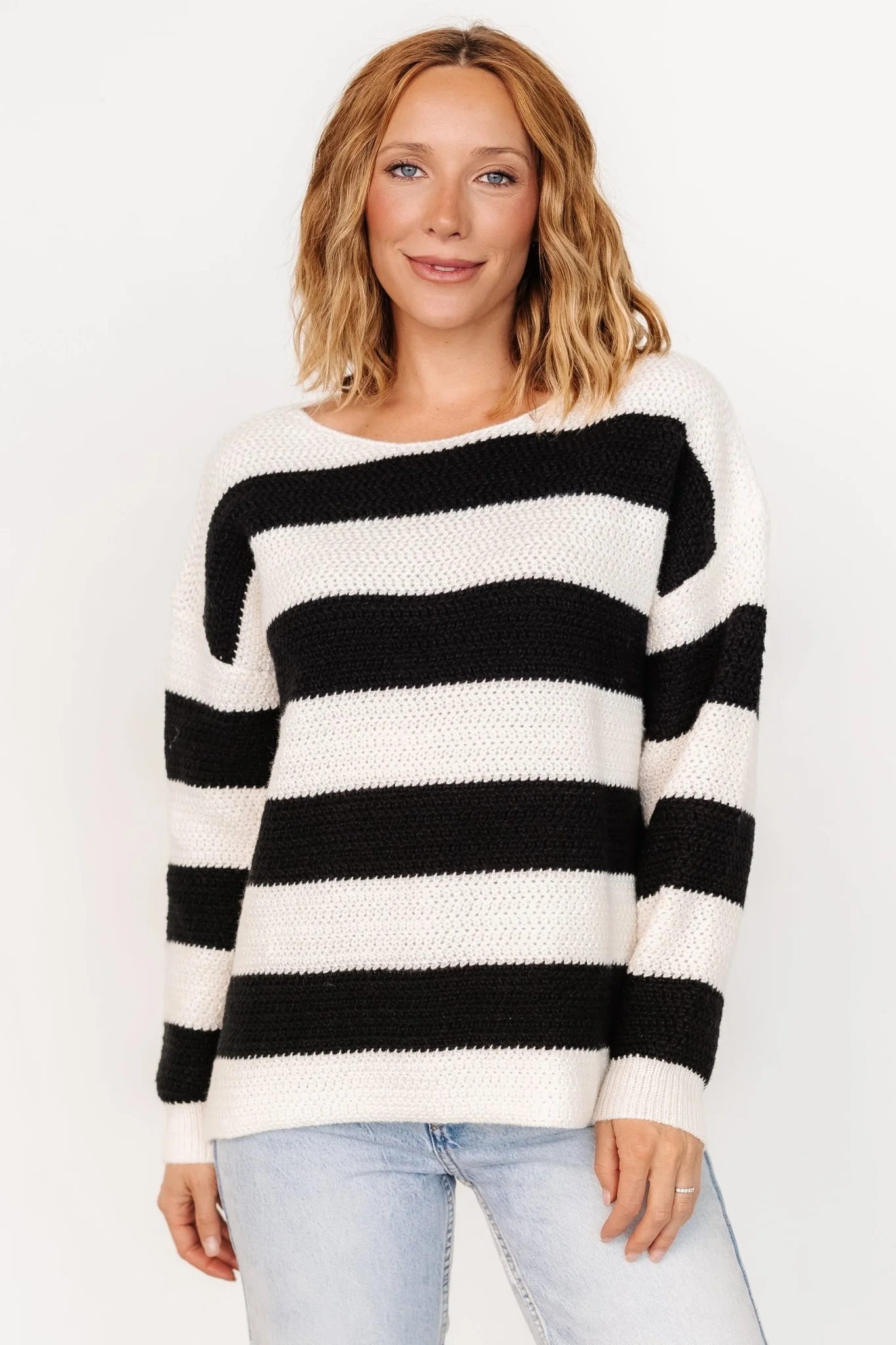 Cervinia Knit Sweater | Cream + Black