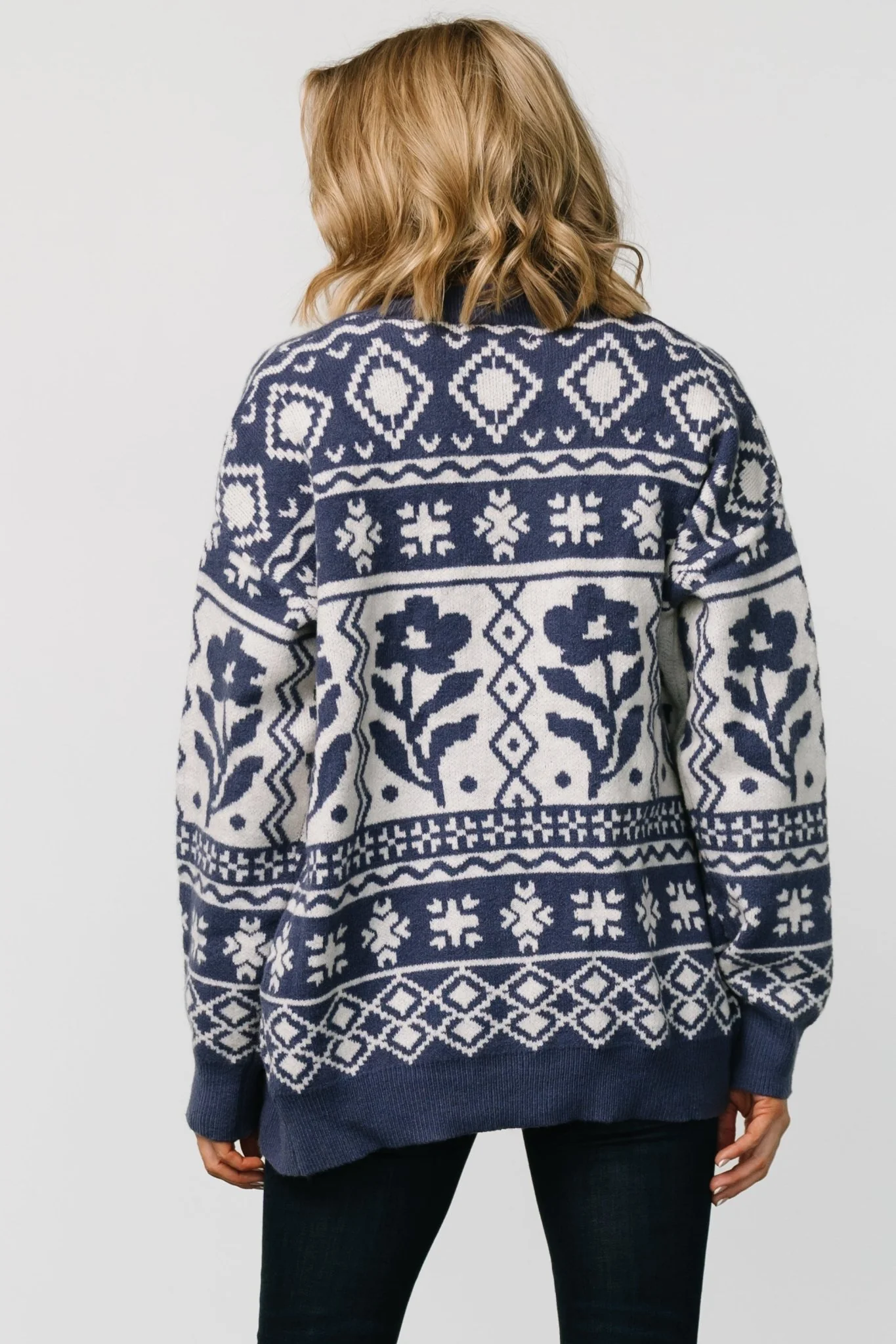 Jackson Oversized Cardigan | Slate Print