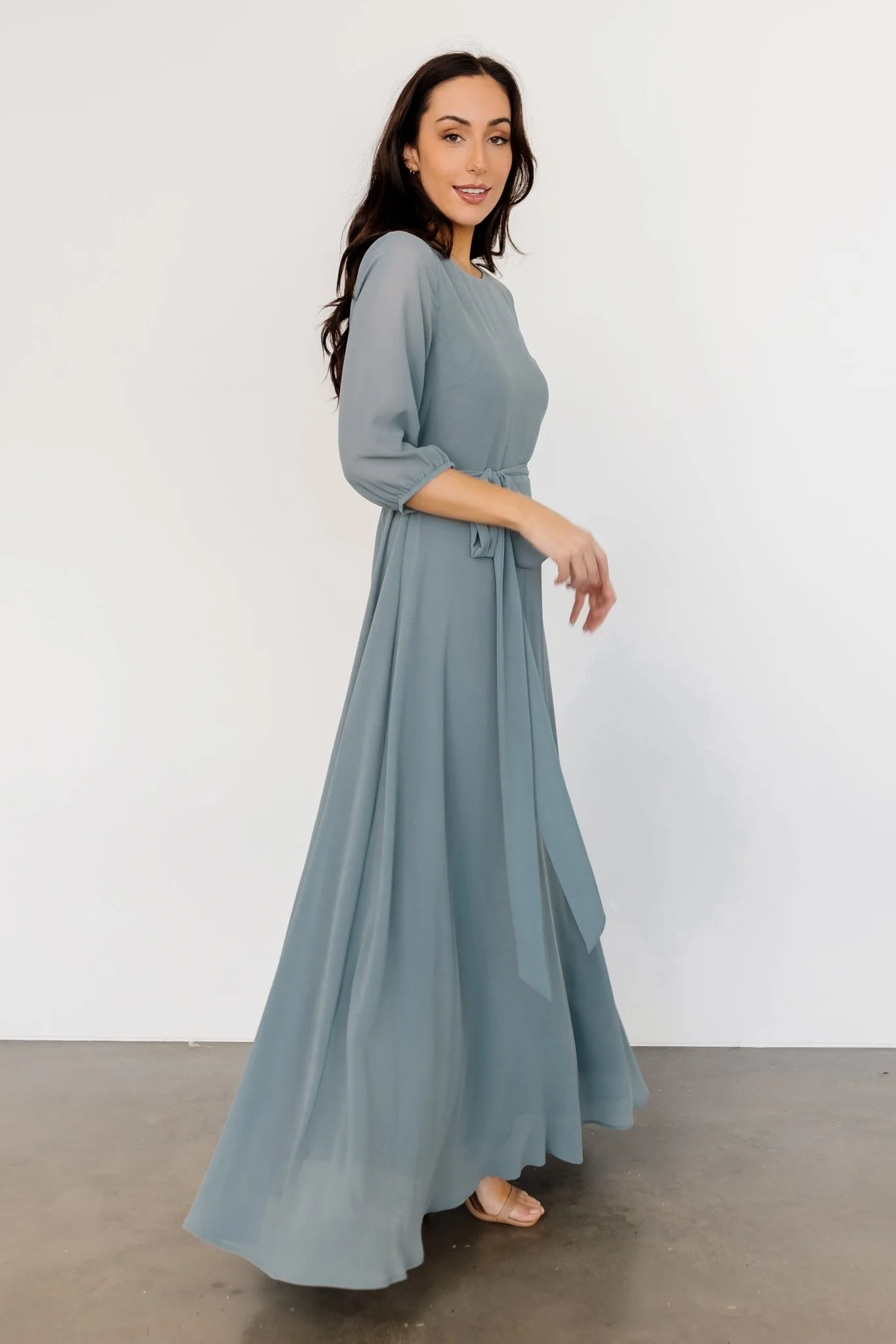 Rebecca Maxi Dress | Dusty Blue