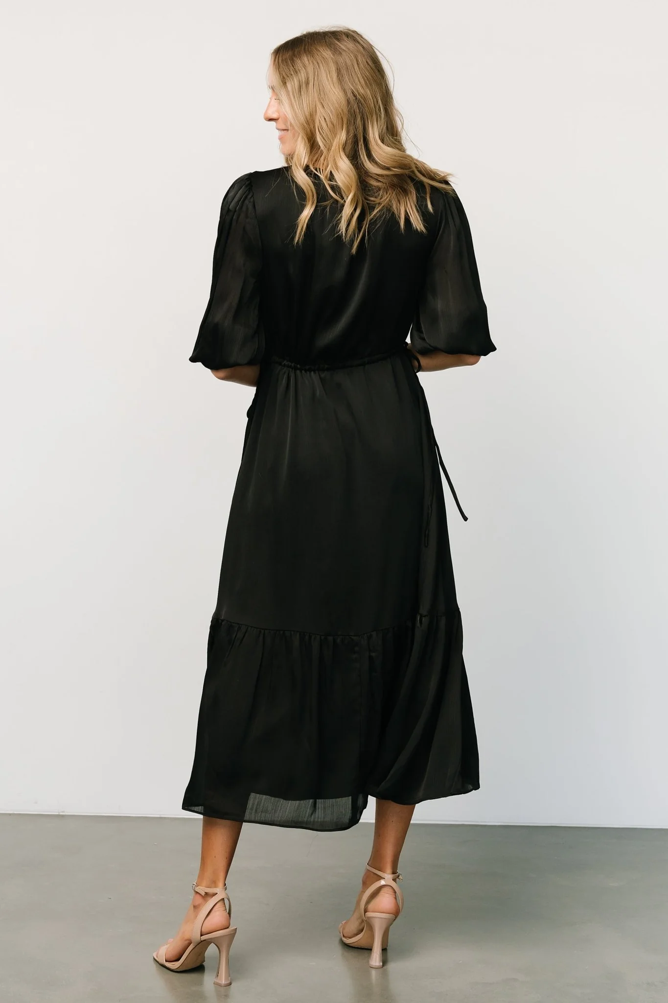 Lauretta Tie Waist Dress | Black
