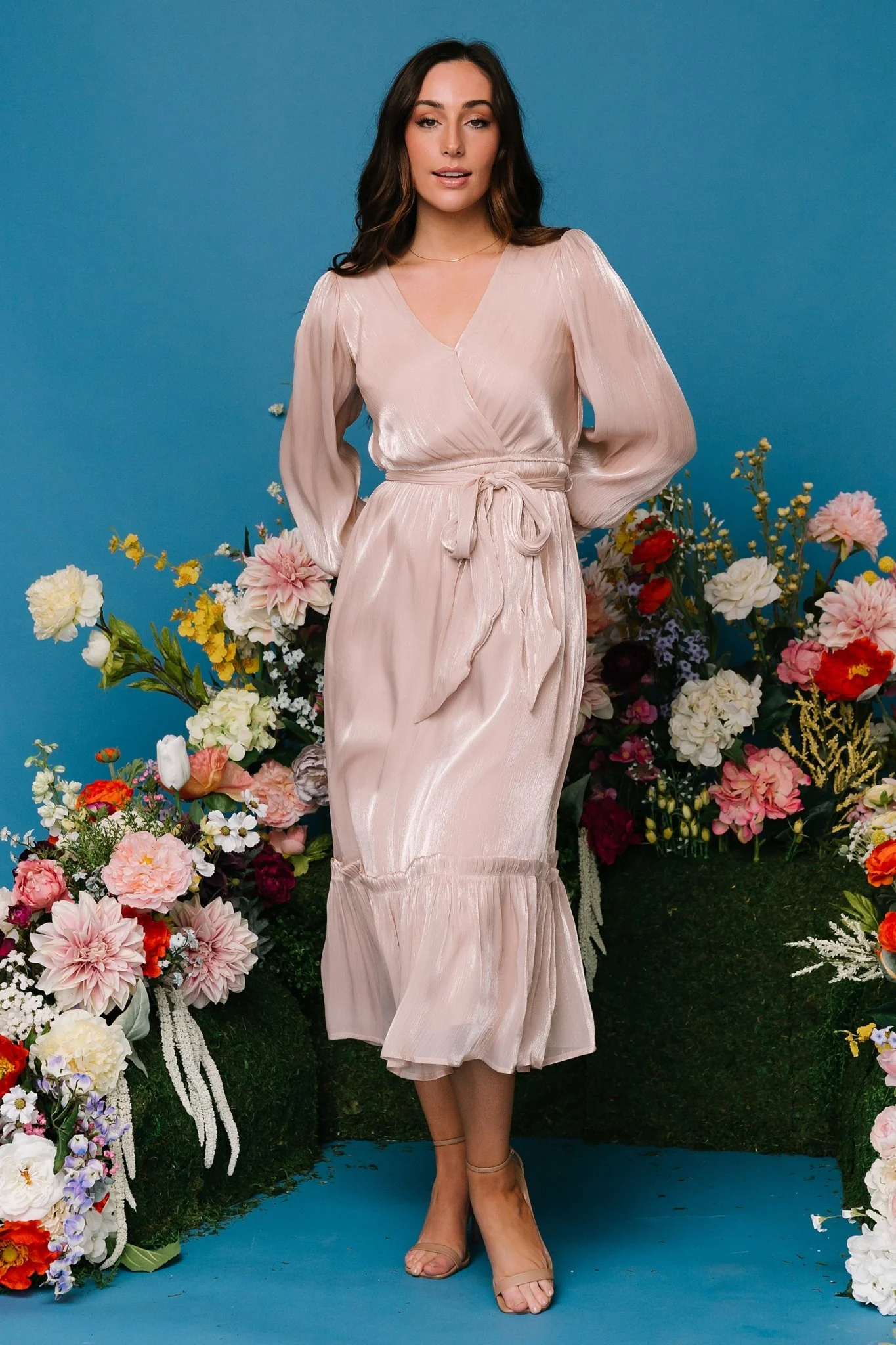 Flynn Midi Dress | Champagne