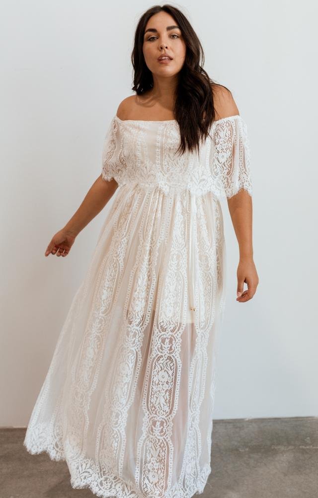 Caroline Lace Maxi Dress | Off White